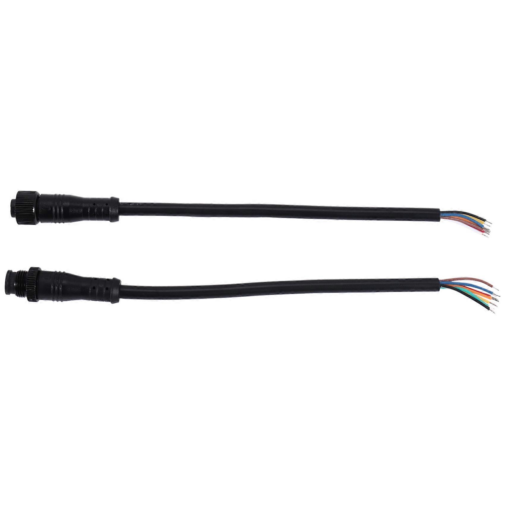 8 Pin M/F Plug Waterproof Connector Cable Black
