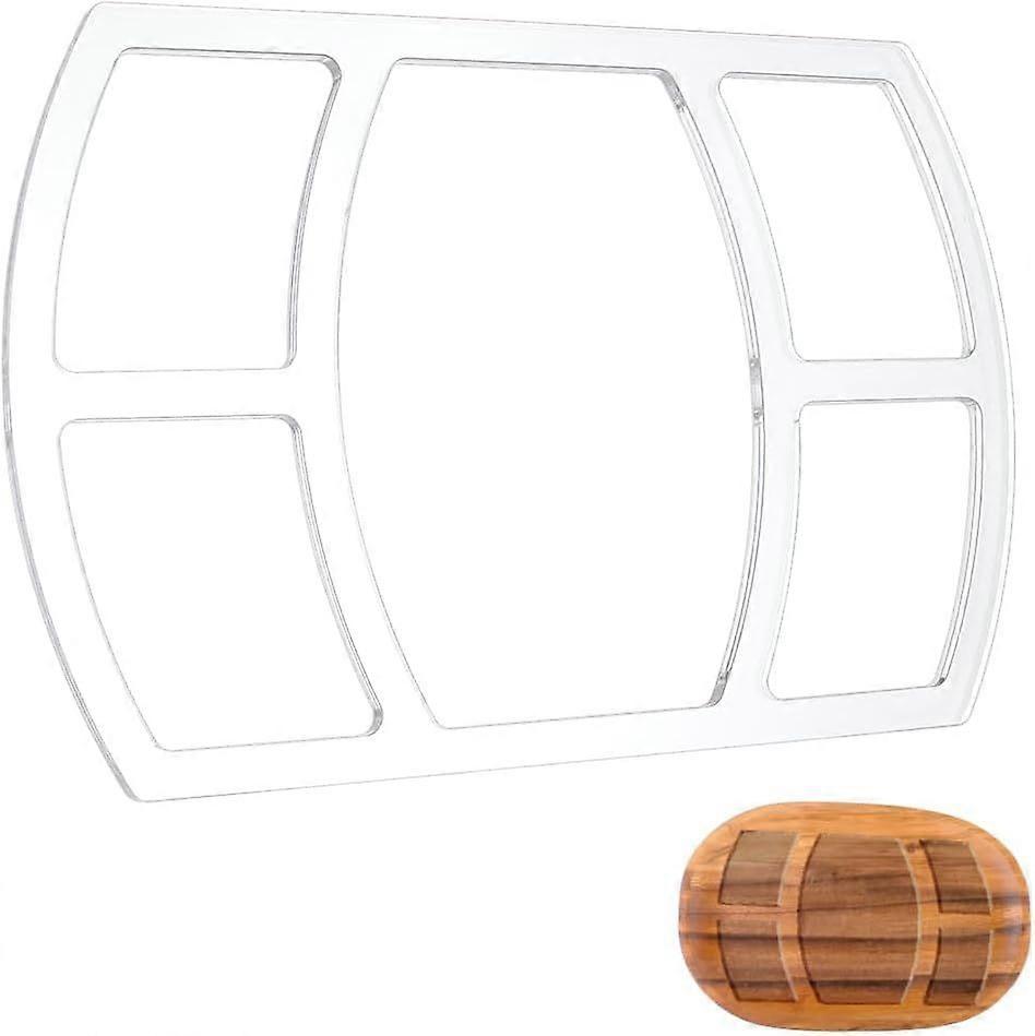 5 Pocket Valet Tray Router Template Rectangle Acrylic Woodworking Router Inlay Template with Film for Creating Unique Inlays in Signs Craft Projects 1