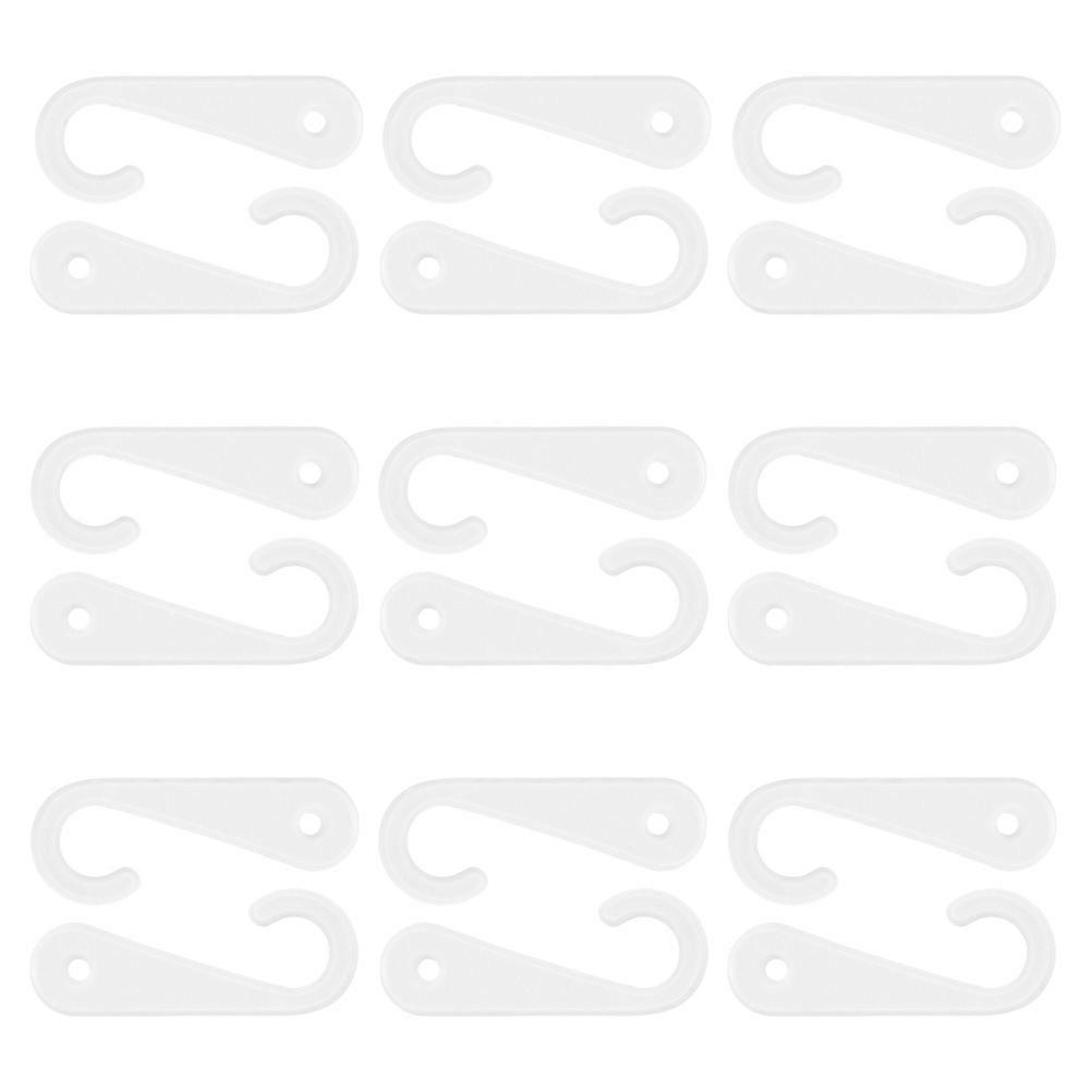 J Hooks for Socks Display 200Pcs Plastic Retail Hanging Stands White