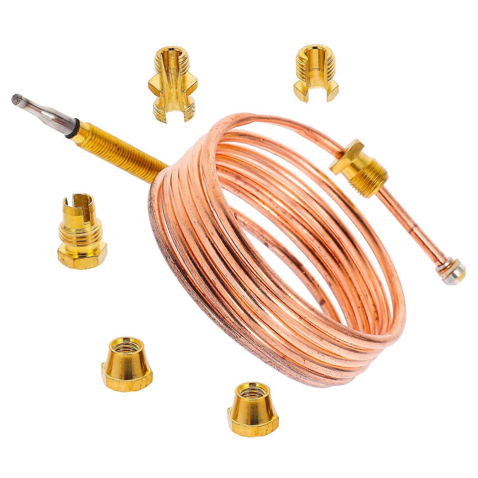 Fireplace Thermocouple Copper Precise Temperature Control Safety Shut-off Protection For Heating Systems 1 Set