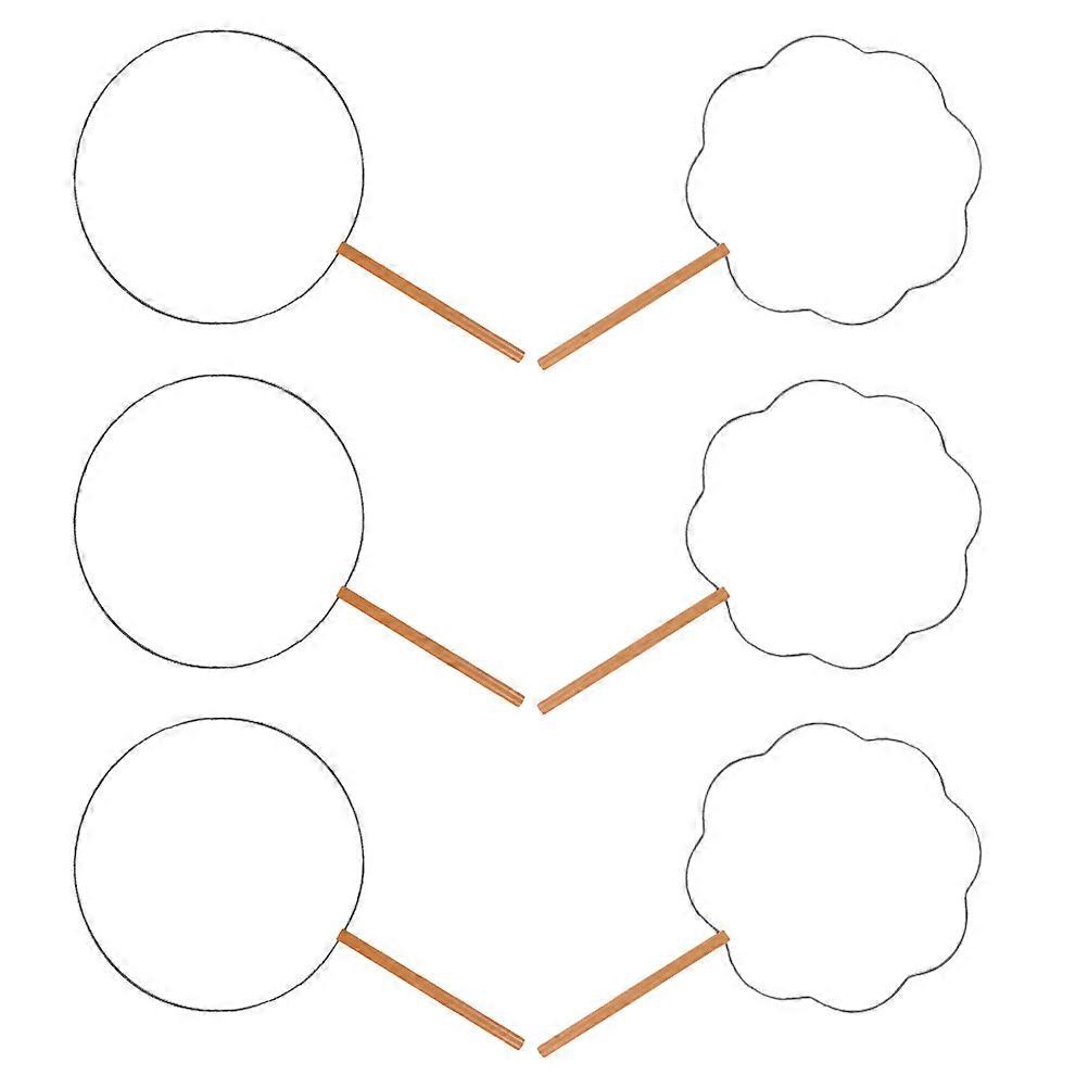 Fan Making Frame Chinese Handheld Fan for Wedding and Performance 6Pcs