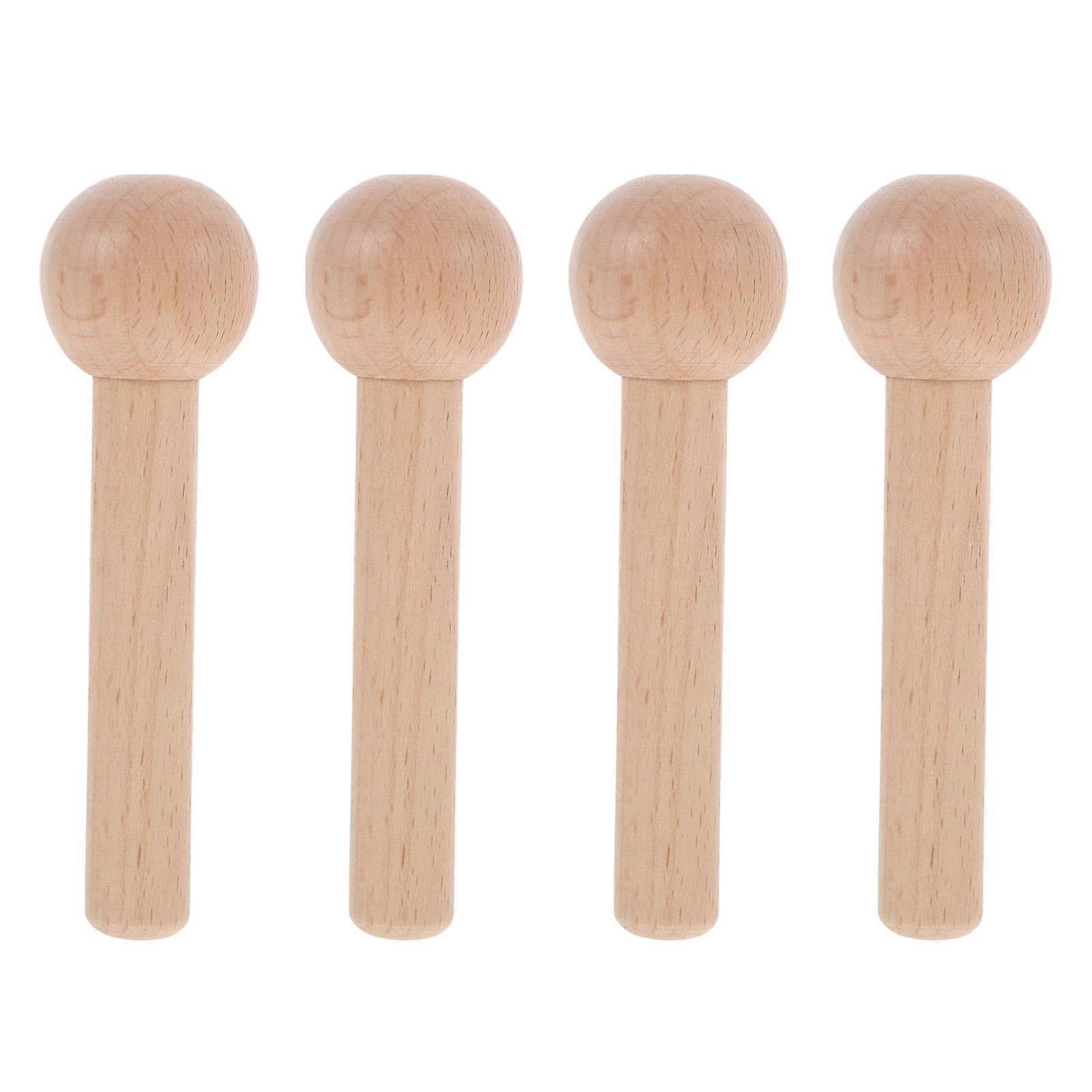 Wood Pegboard Holder Wooden Hooks for Organizing 4Pcs Multi-Purpose Hooks