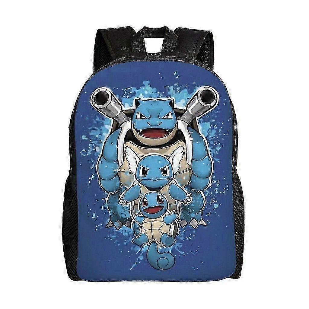 ゼニガメ多用途バックパックウォッシャブルカジュアルスタイルスクール学生バックパックトレンディオックスフォードクロスコンピューターバッグユニセックス-hjka3949