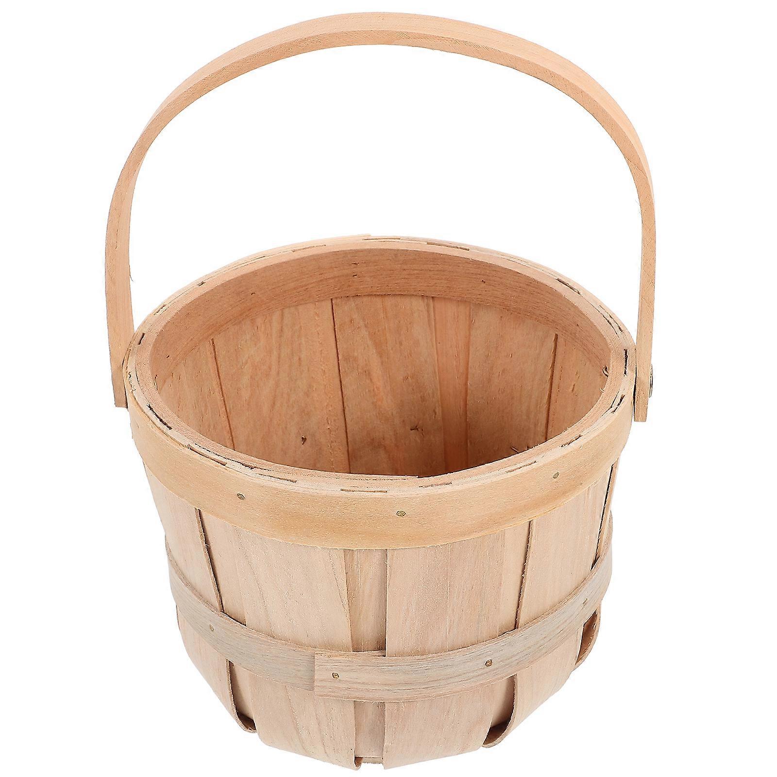 Bamboo Basket for Storage with Handle Practical Egg Storage Basket
