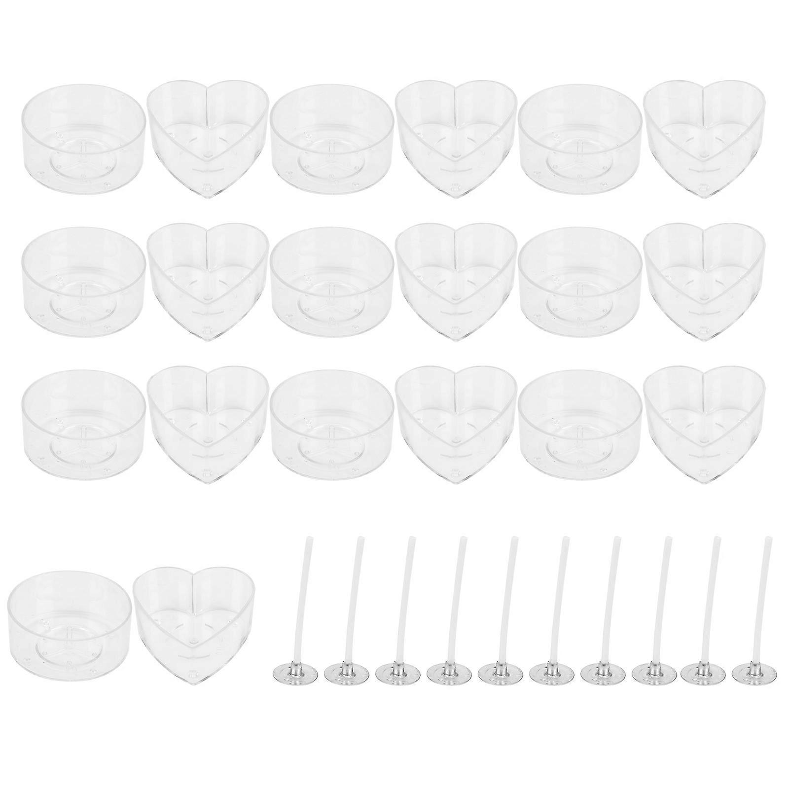 Candle Making Tools 2 Sets Creative Design DIY Kit Perfect For Gift Givers White Plastic Molds