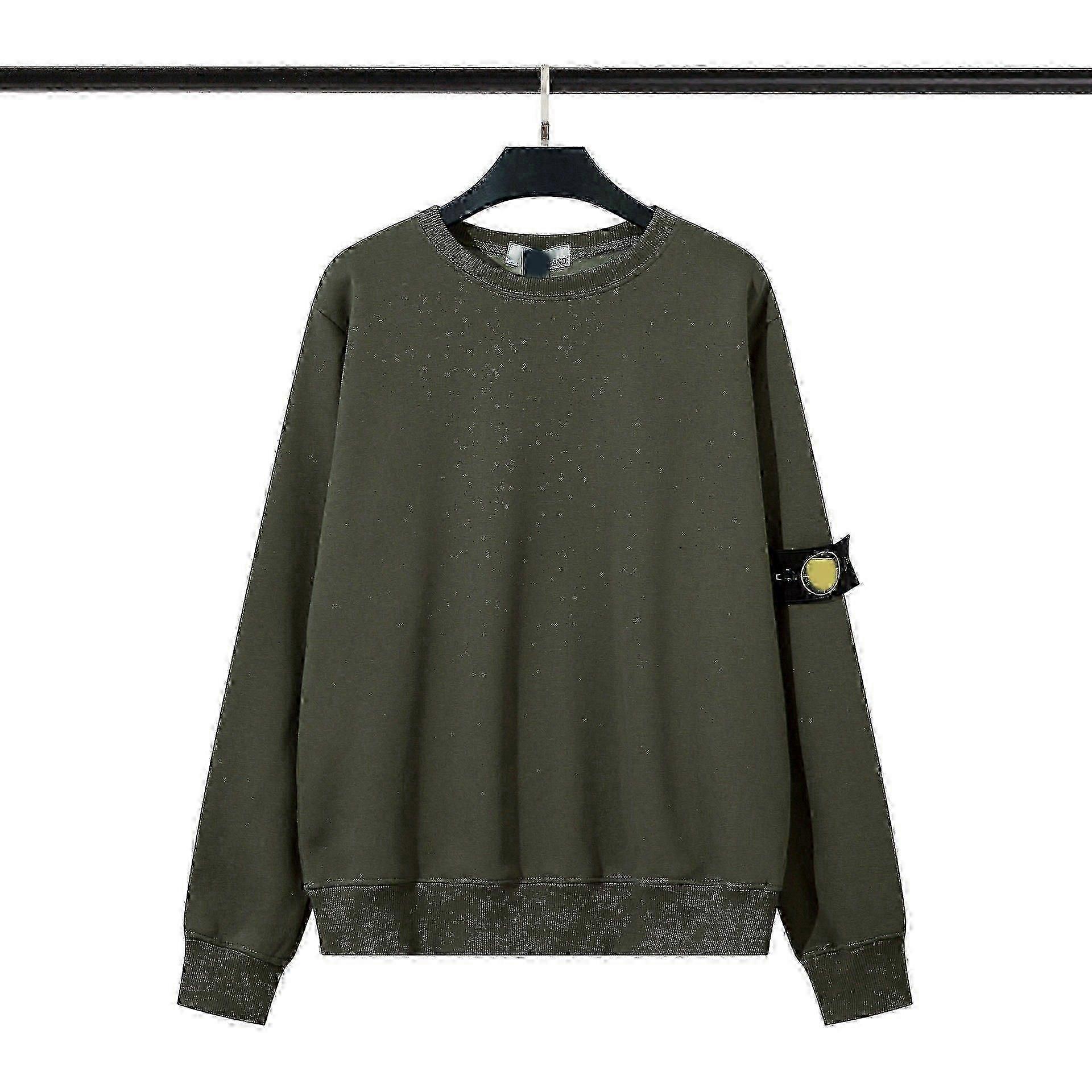 Pierre Classique Version Correcte Couleur Unie Col Rond Insigne À Manches Longues Hommes Et Femmes Même Style Pullchemise Île Couple