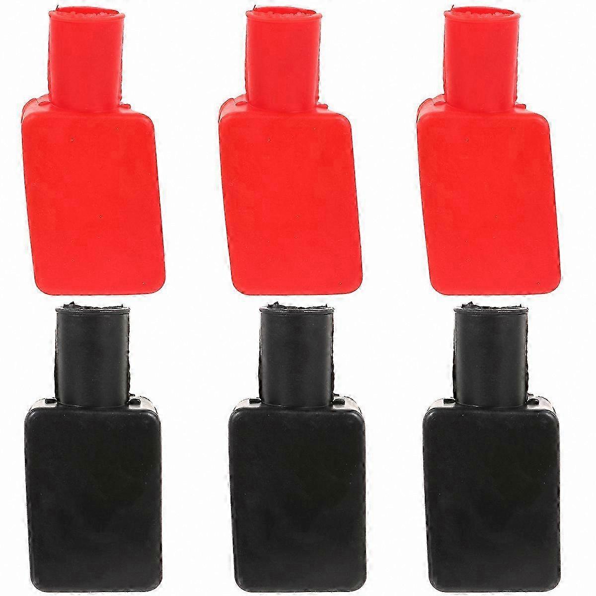 3 Pairs Rubber Battery Terminal Covers Protector for Auto Battery Studs Connection