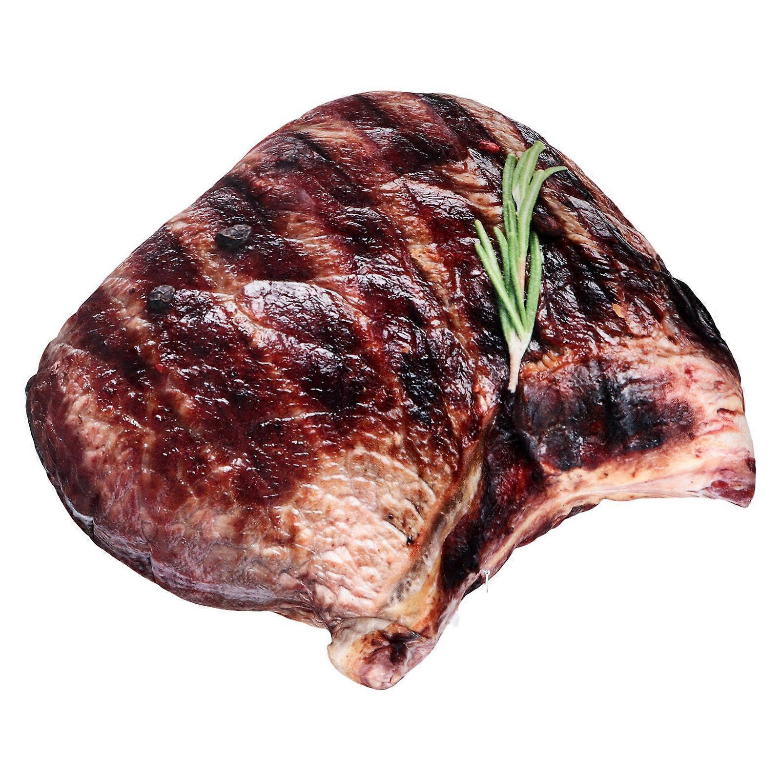 Funny Simulation Steak Throw Pillow for Decoration Plush Toy