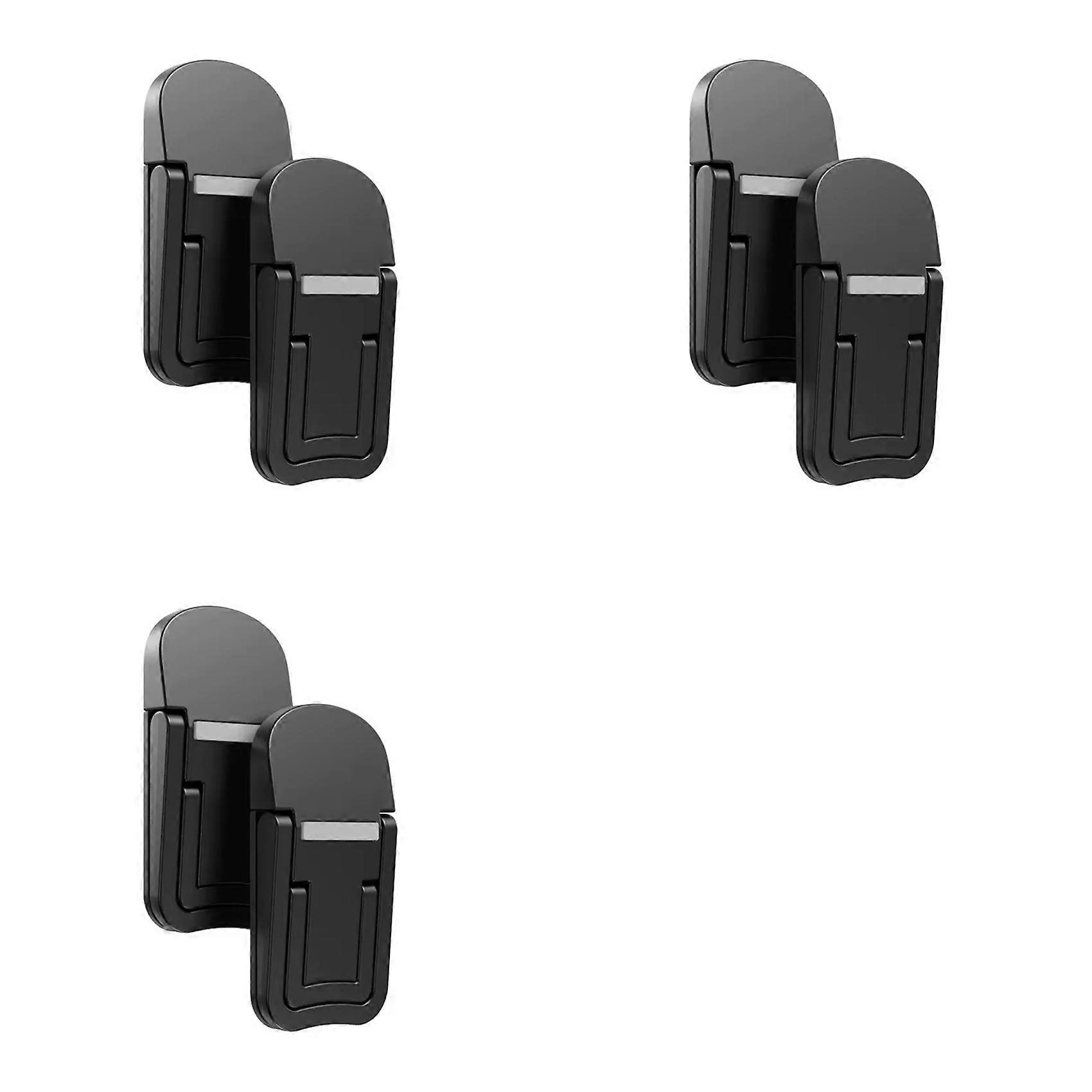 6Pcs Portable Laptop Stand Computer Riser Lift Self-Adhesive Foldable Invisible Notebook Adjustable Height Stand Black