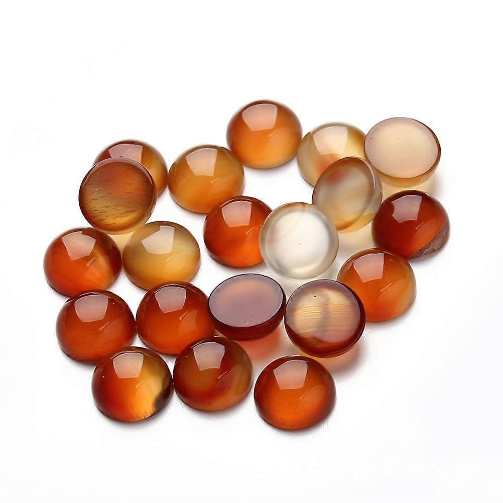 Red Agate Cabochons for DIY Time Stone Supplies 20Pcs Package