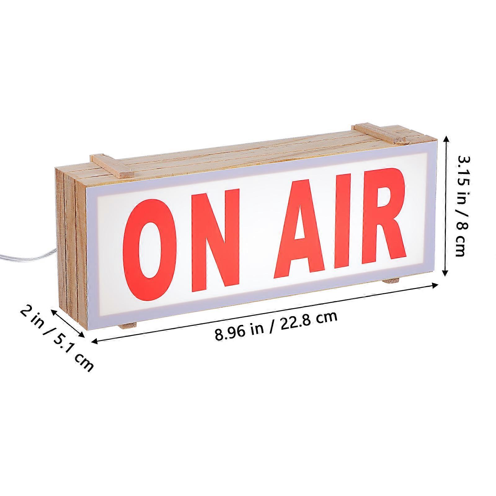 Studio Recording Sign Light Sign Decor Solid Wood LED Light Ornament