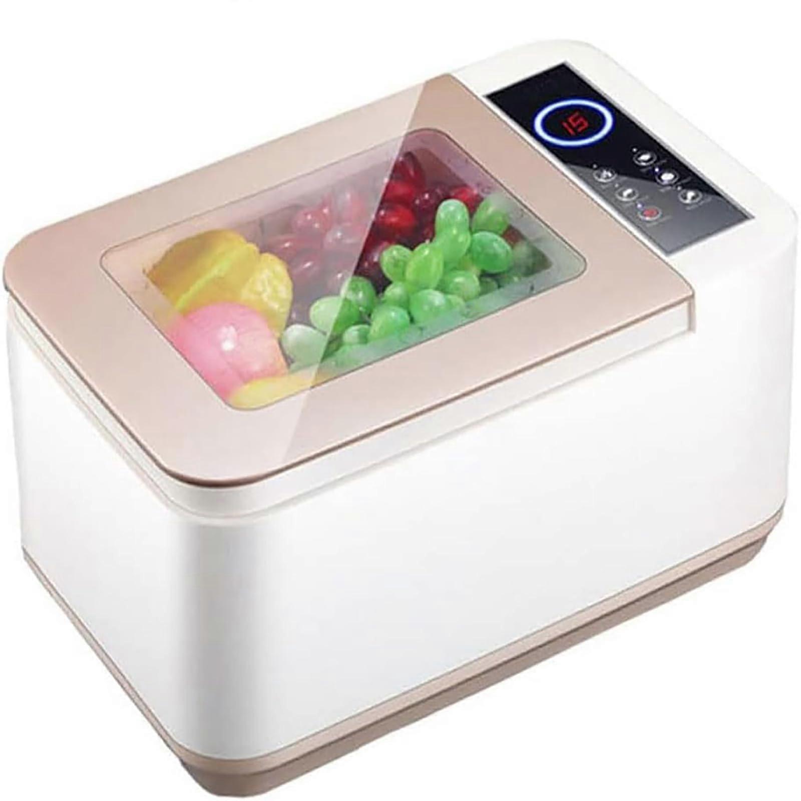 Vegetable Washer with Active Oxygen O3, Ultrasonic Fruit Cleaner, Visible Skylight and LCD Control