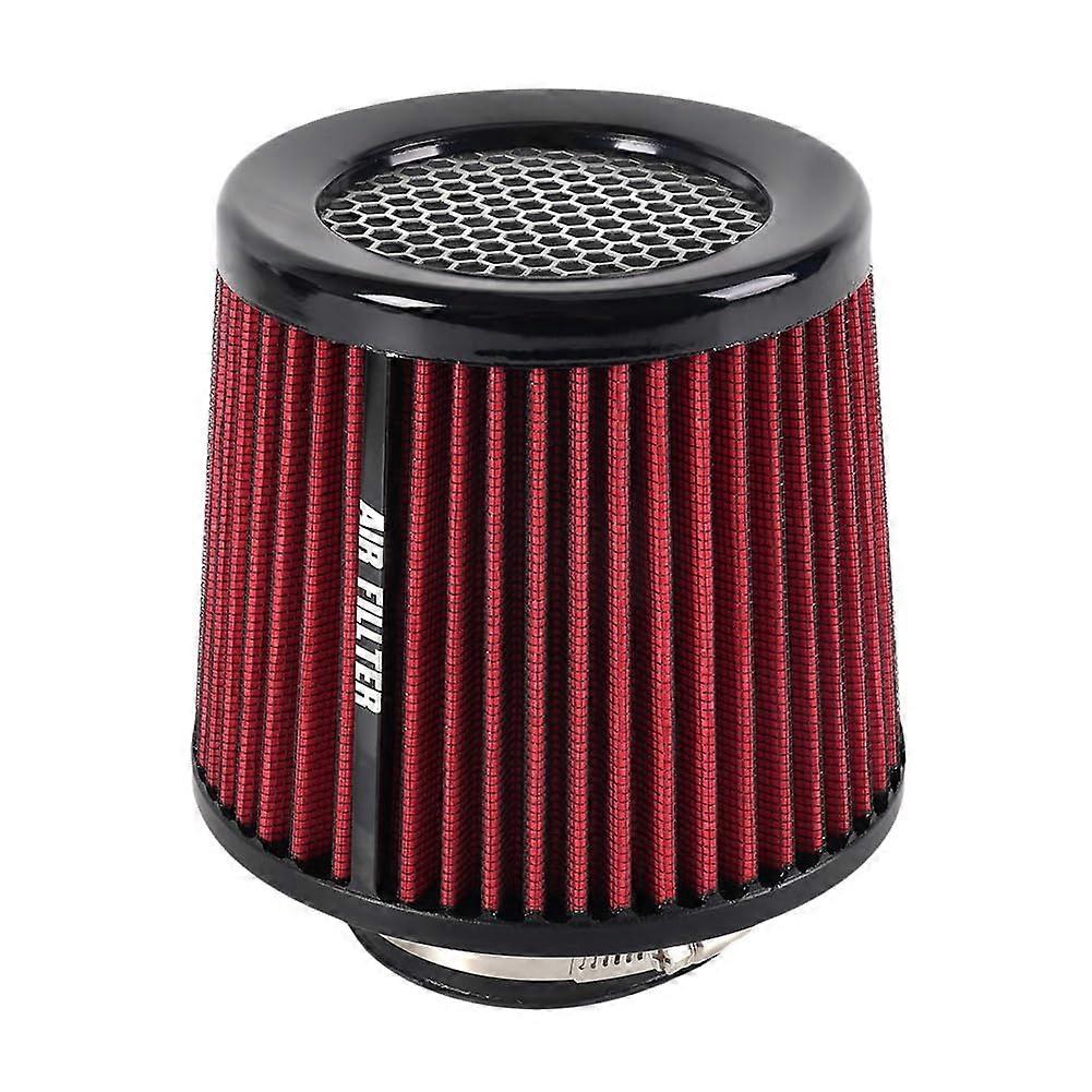 76mm Performance Air Filter 3 Inch  Flow Mushroom Design Red Universal Car Intake