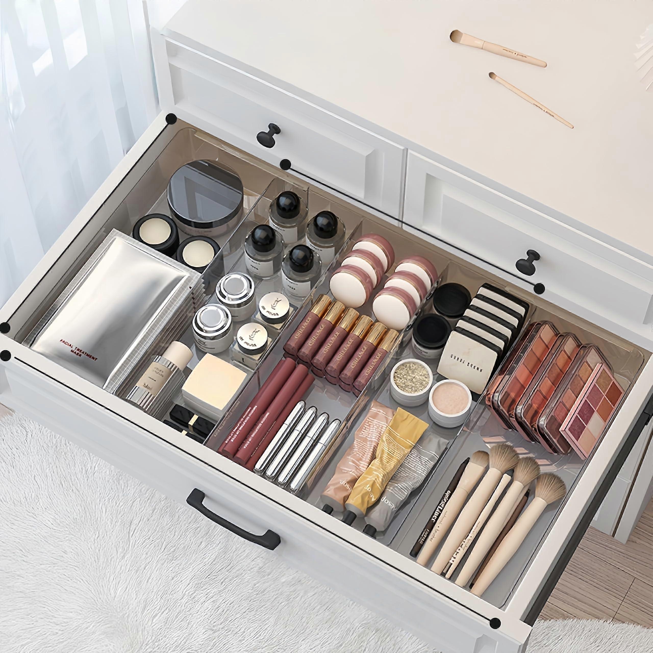 Expandable Drawer Organizer with Adjustable Telescoping Design for Kitchen Bathroom and Office Use