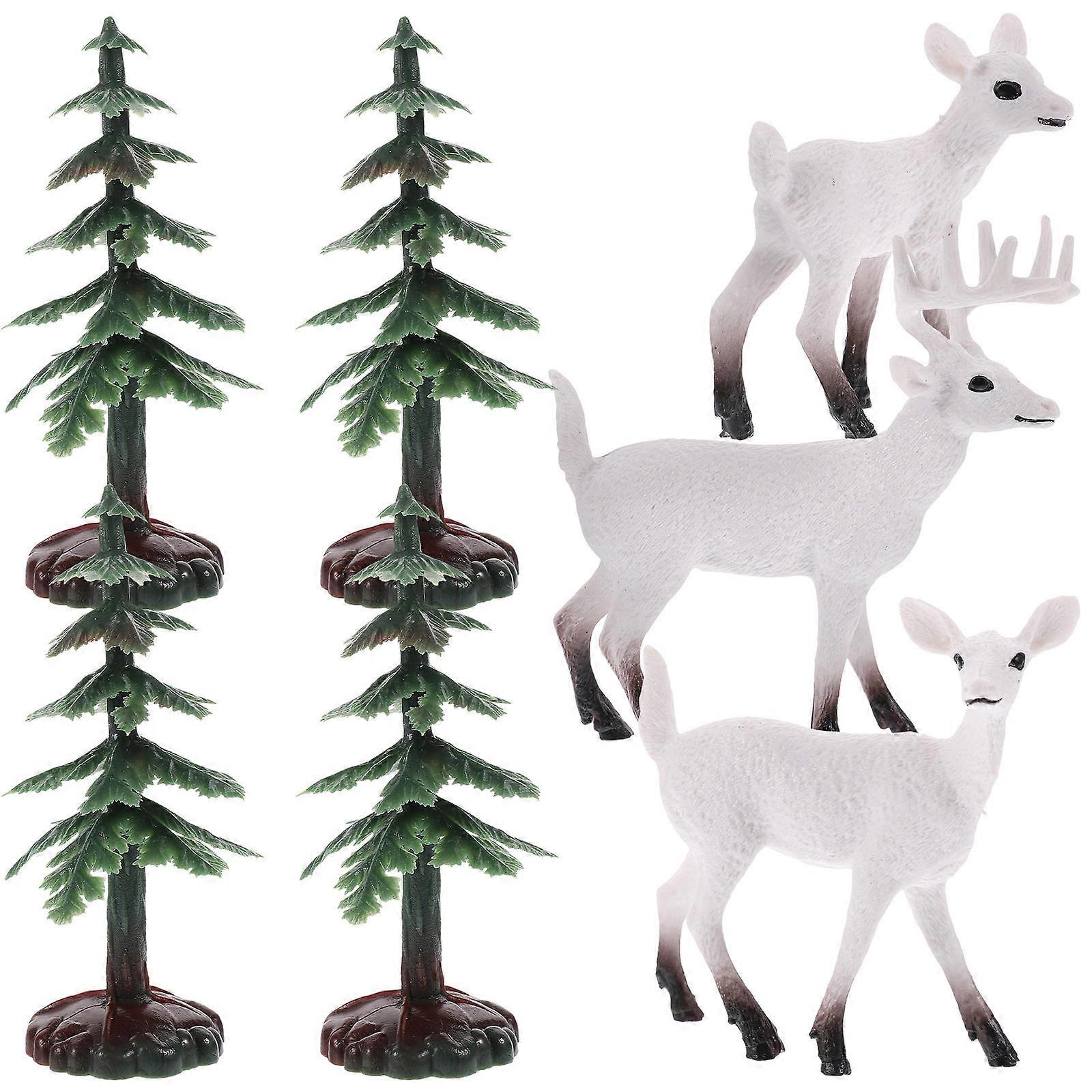 Miniature Trees for Crafts Simulation Plant Model for Decor 1Set PVC