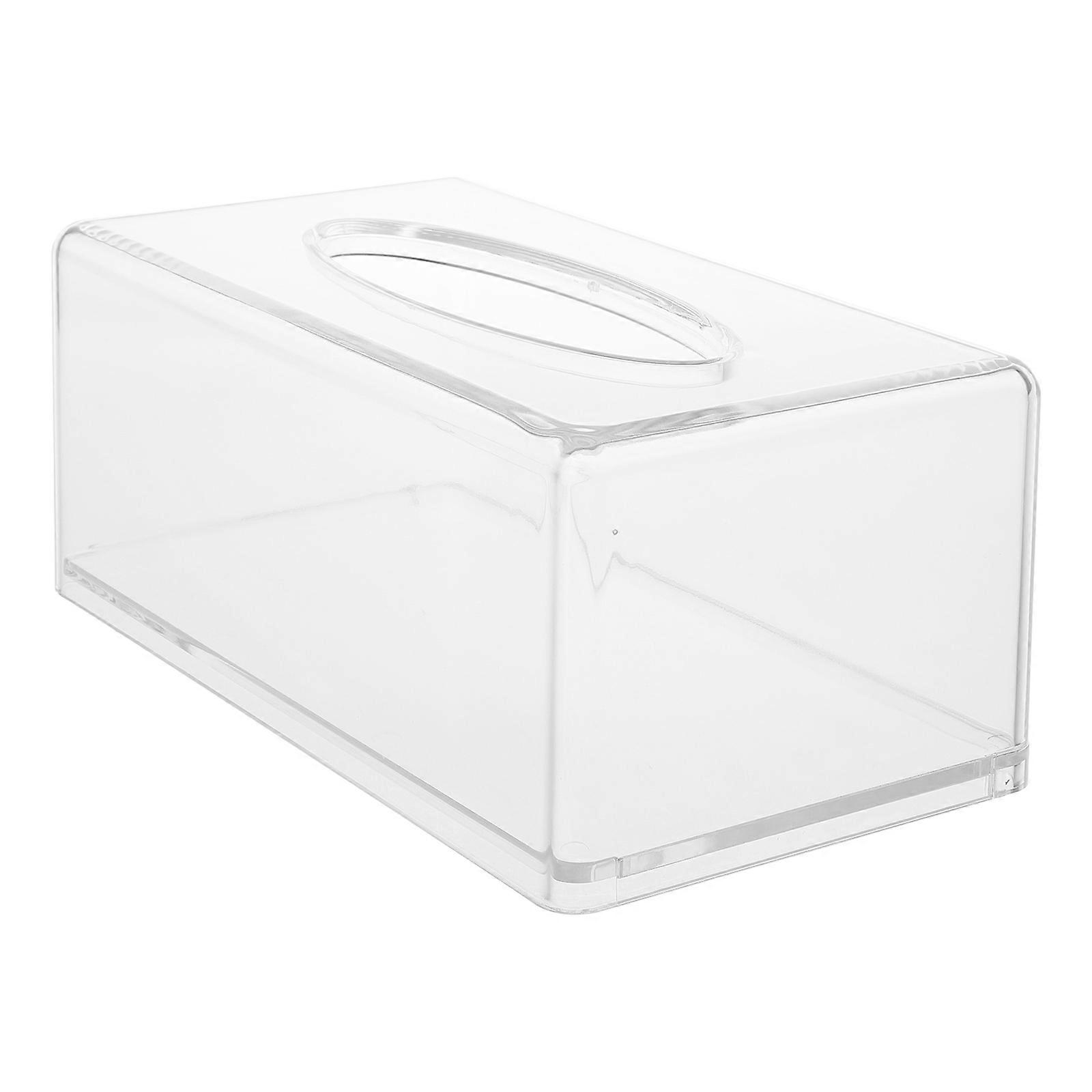 Tissue Paper Box Acrylic Clear Rectangular Napkin Container for Storing Things