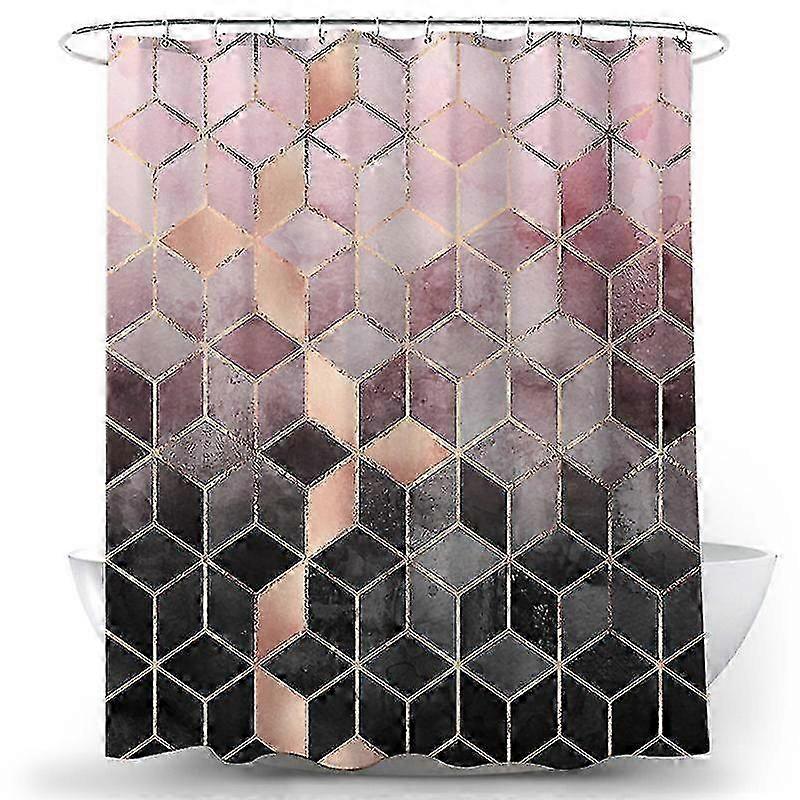 2026 Gradient Pattern Waterproof Shower Curtain