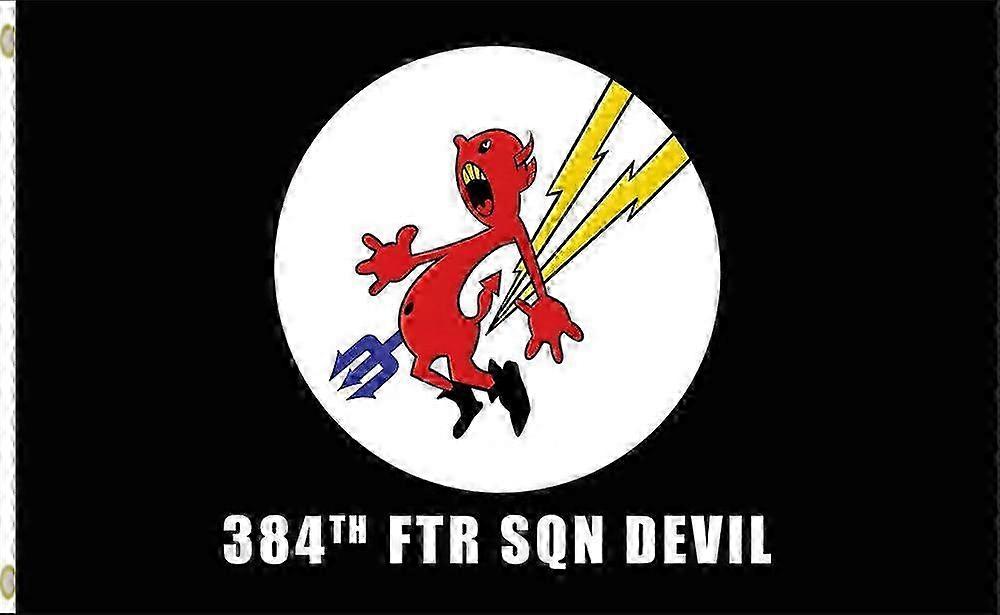 Usaf Us Air Force 384th Fighter Squadron Devil Single-sided Flag Banner