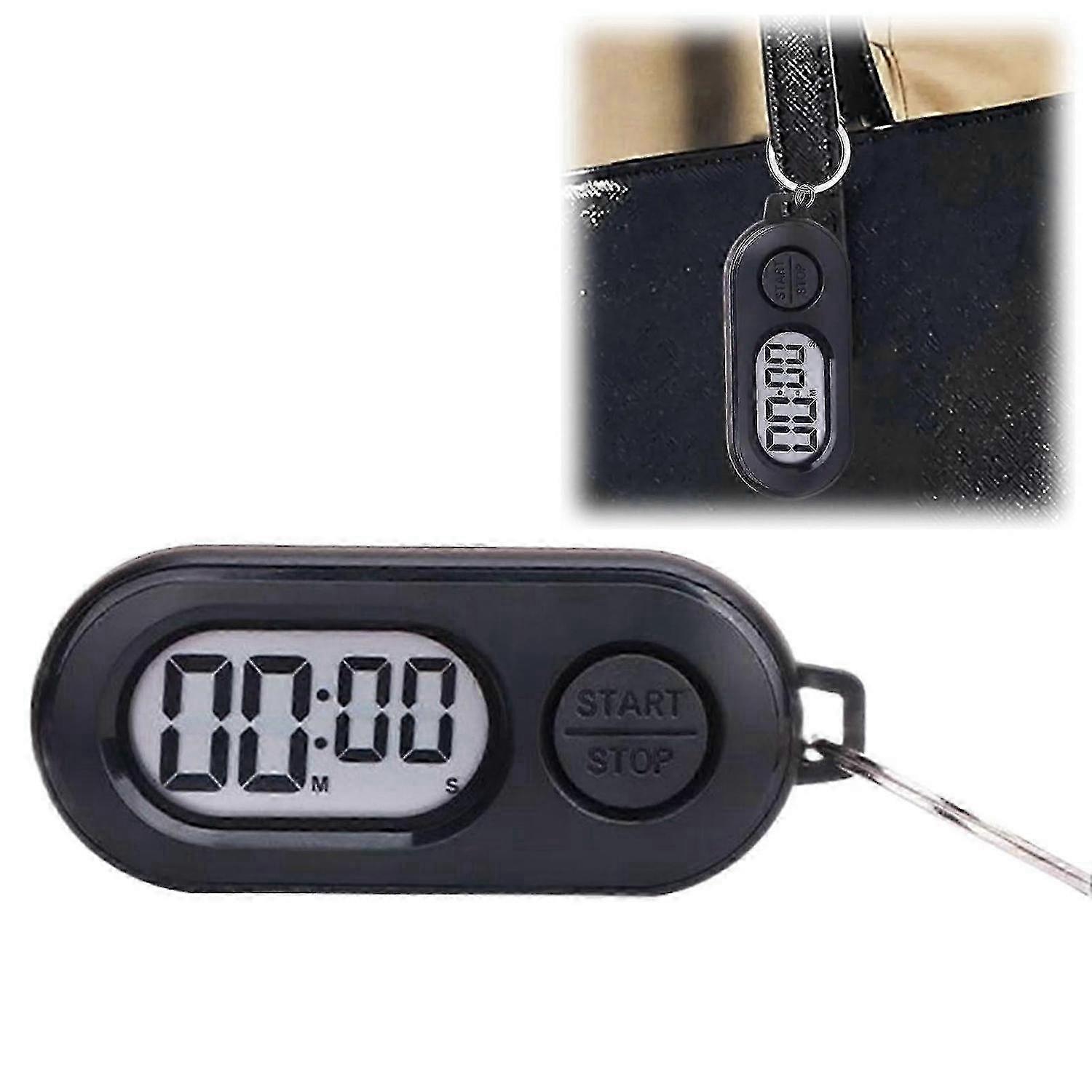 Keychains Stop Watch Mini LCD Stopwatch With Countdown Timer Portable Digital Clock Keychain For Sports