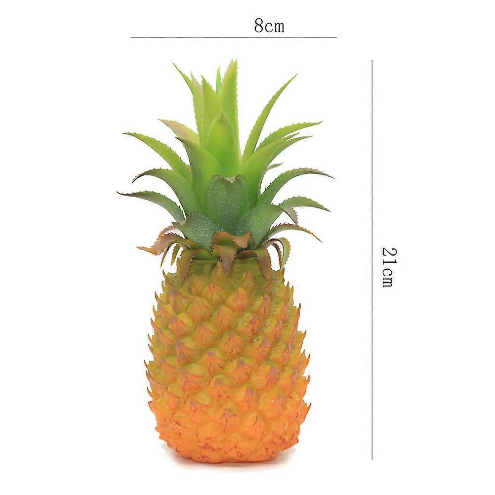 Fruit Model Simulation Pineapple Toys for Kids Playing 2Pcs Orange PVC Artificial