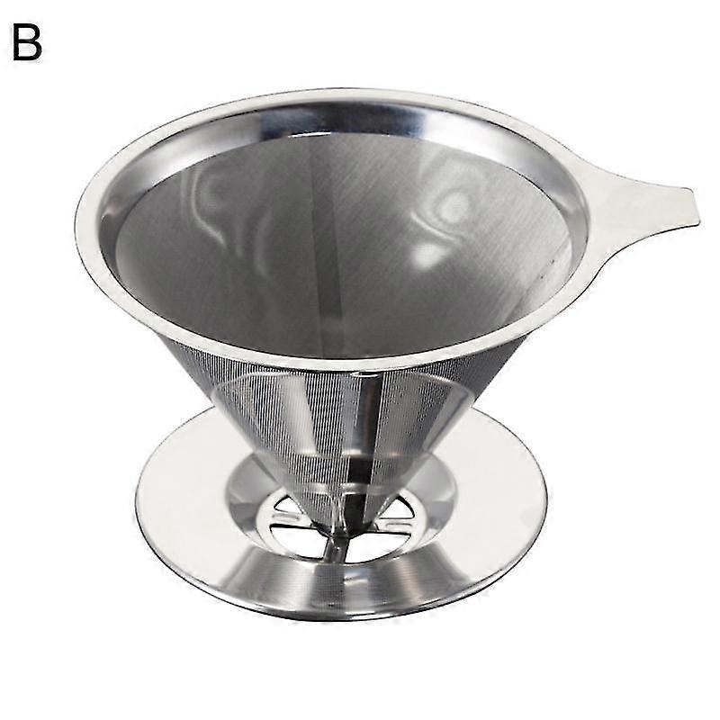 Reusable Stainless Steel Coffee Dripper Mesh Filter Strainer Basket Kitchen Tool