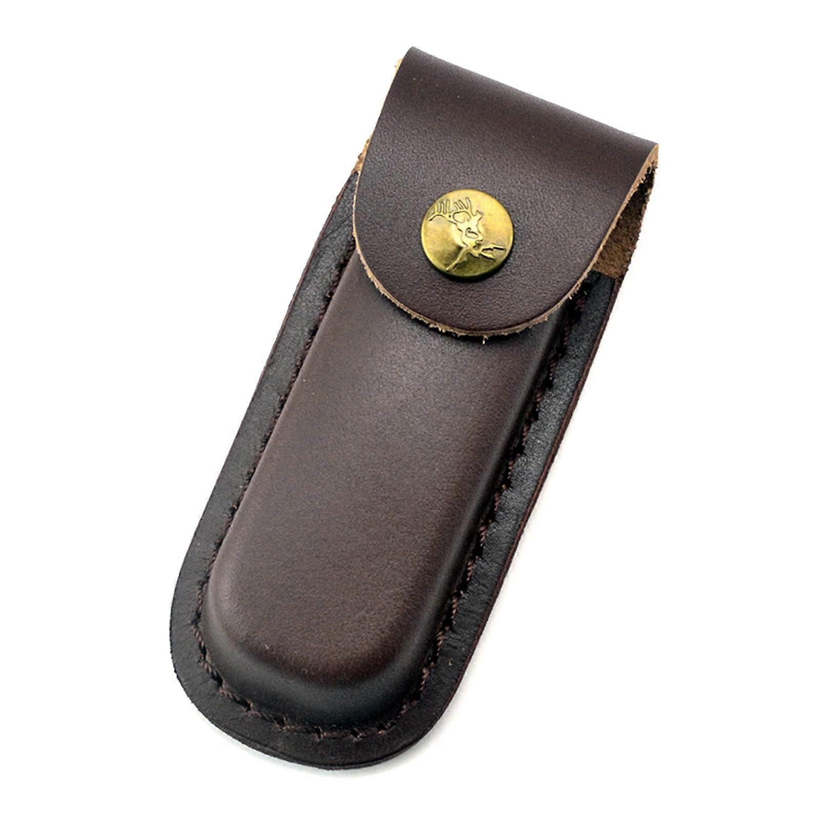 Leather Multitool Sheath EDC Belt Pouch with Quick Access Handmade for Camping and Outdoor
