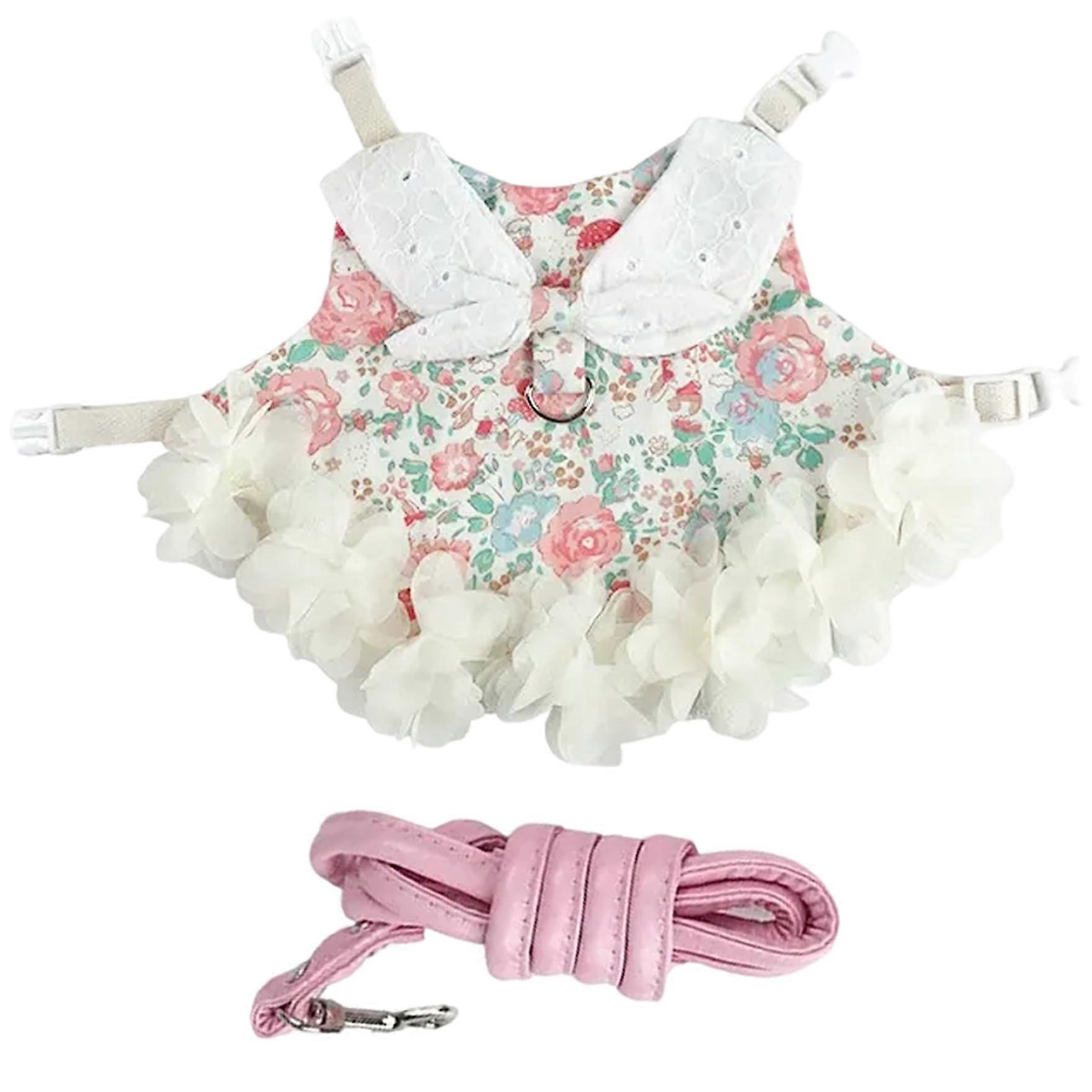 Rabbit Harness and Leash Set with Secure 4ft Leash, Adjustable Fit for Bunny, Ferret, Small Pets