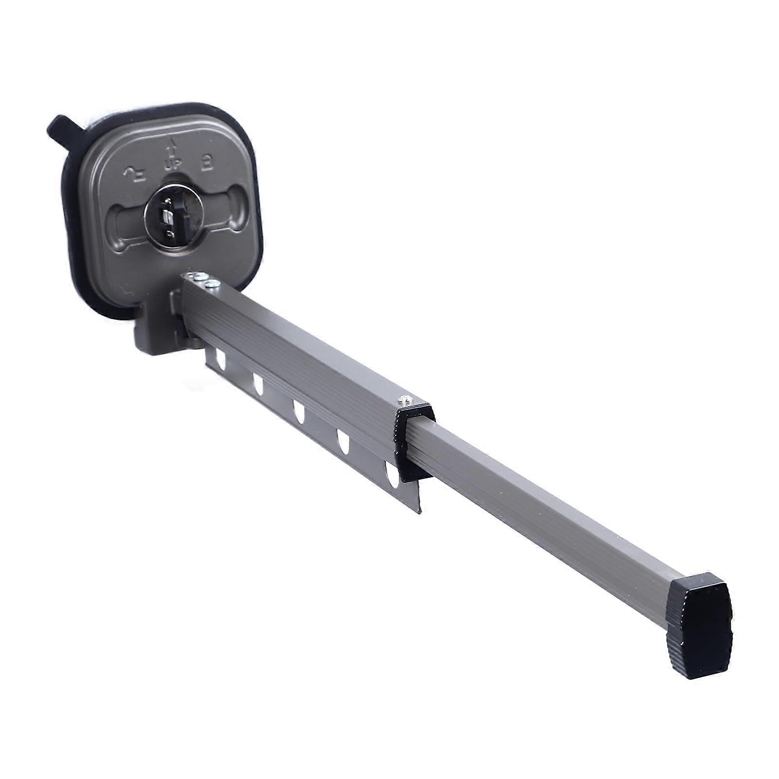 Wall Mounted Retractable Clothes Drying Rack, Space Saving Folding Aluminum Alloy TriFold Grey