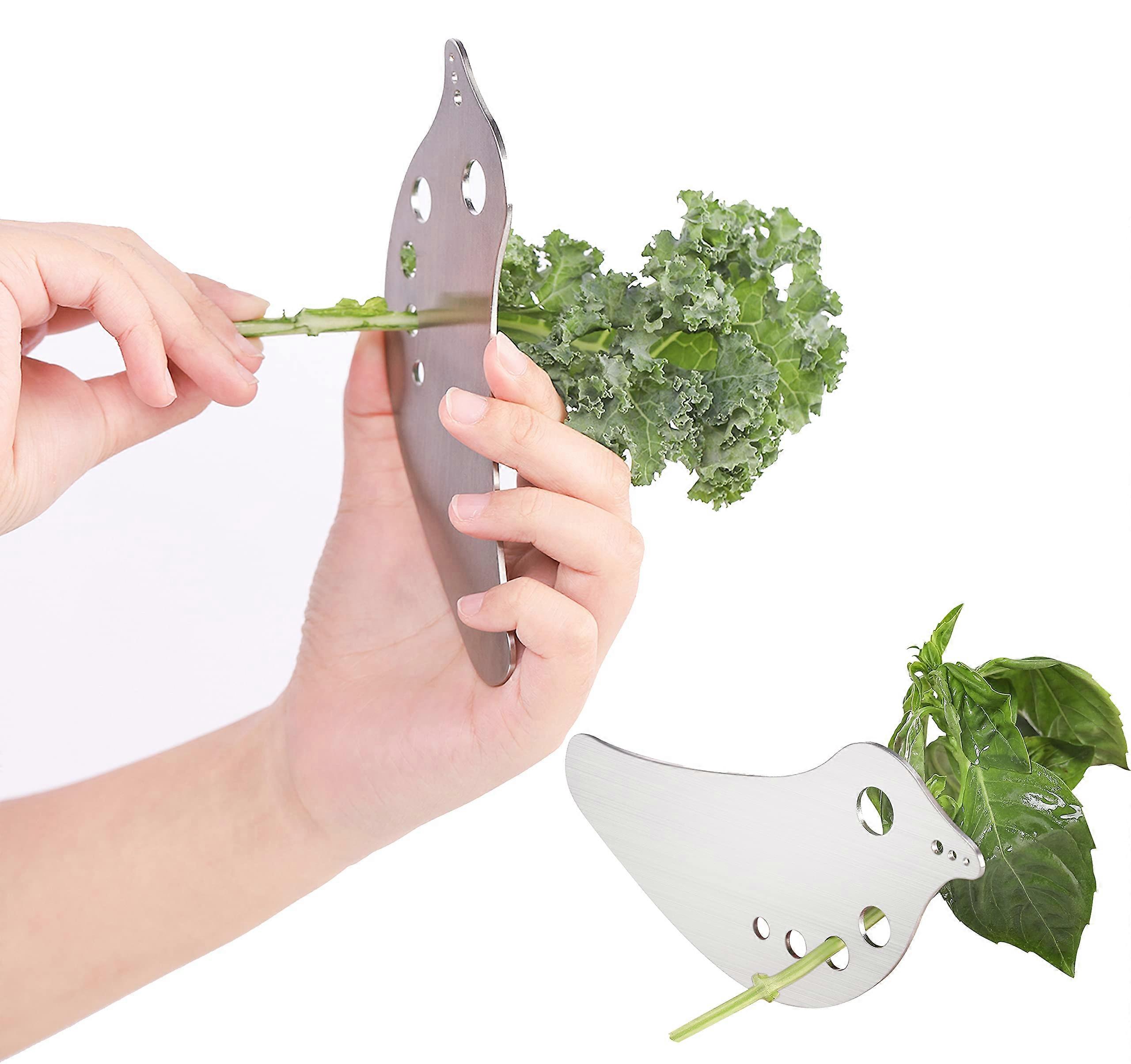 Herb Stripper Stainless Steel Tool for Kale and Herbs, Fast Leaf Stripping Vegetable Stem Remover
