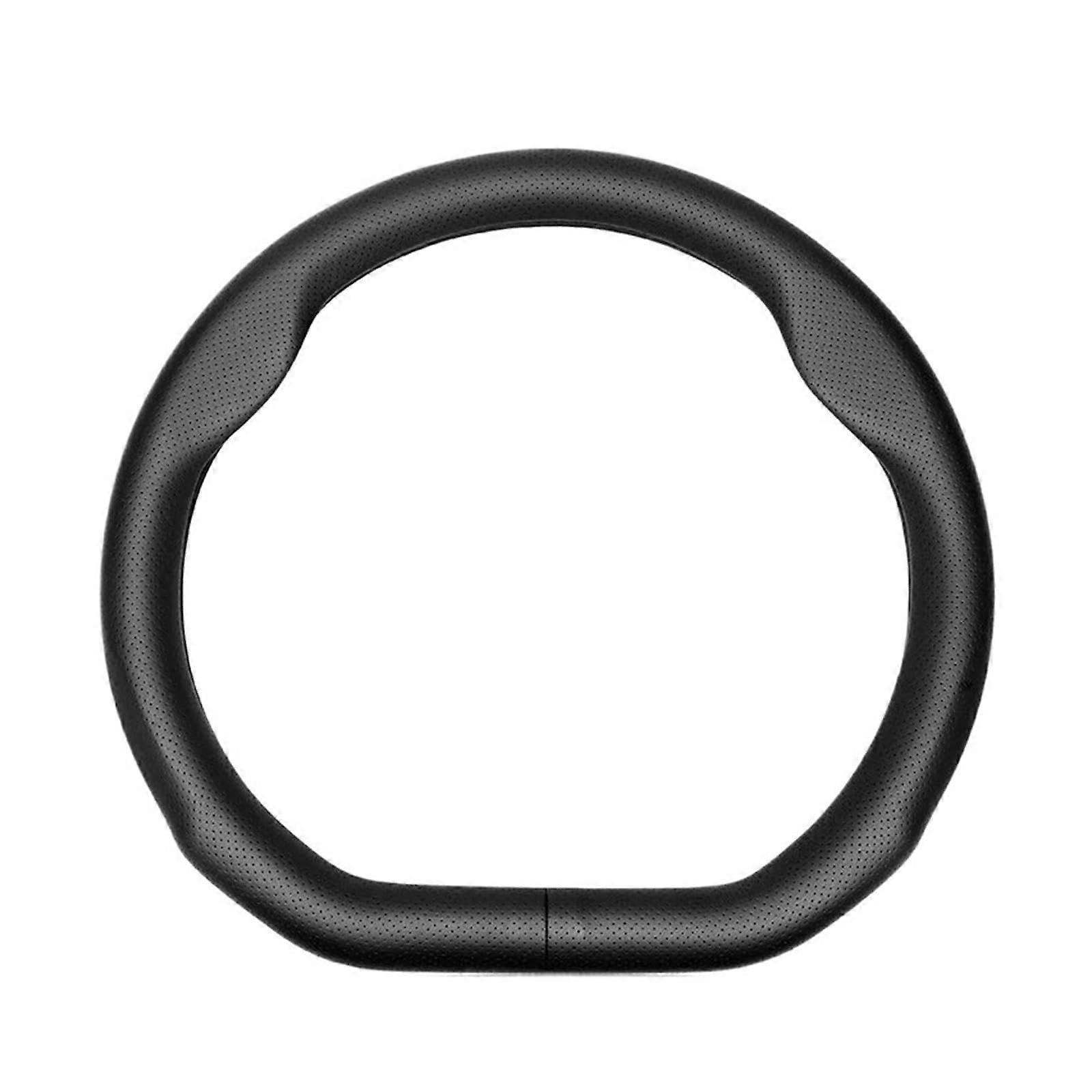 Car Steering Wheel Cover D Shape 3738cm AntiSlip Breathable Microfiber Leather Universal Fit