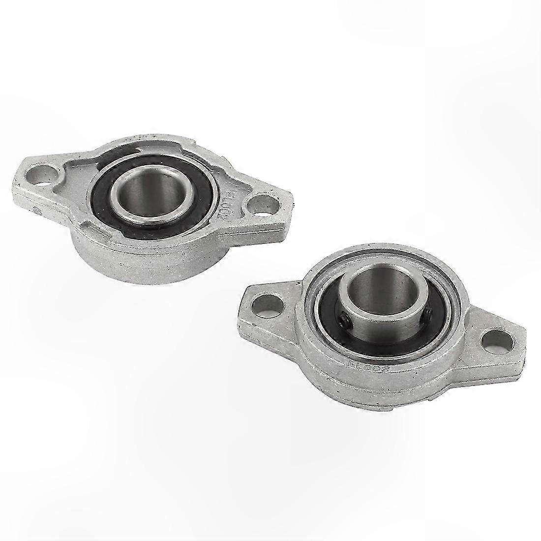 Self-Aligning Flange Bearing with Pillow Block, 15mm Bore, 2 Pack