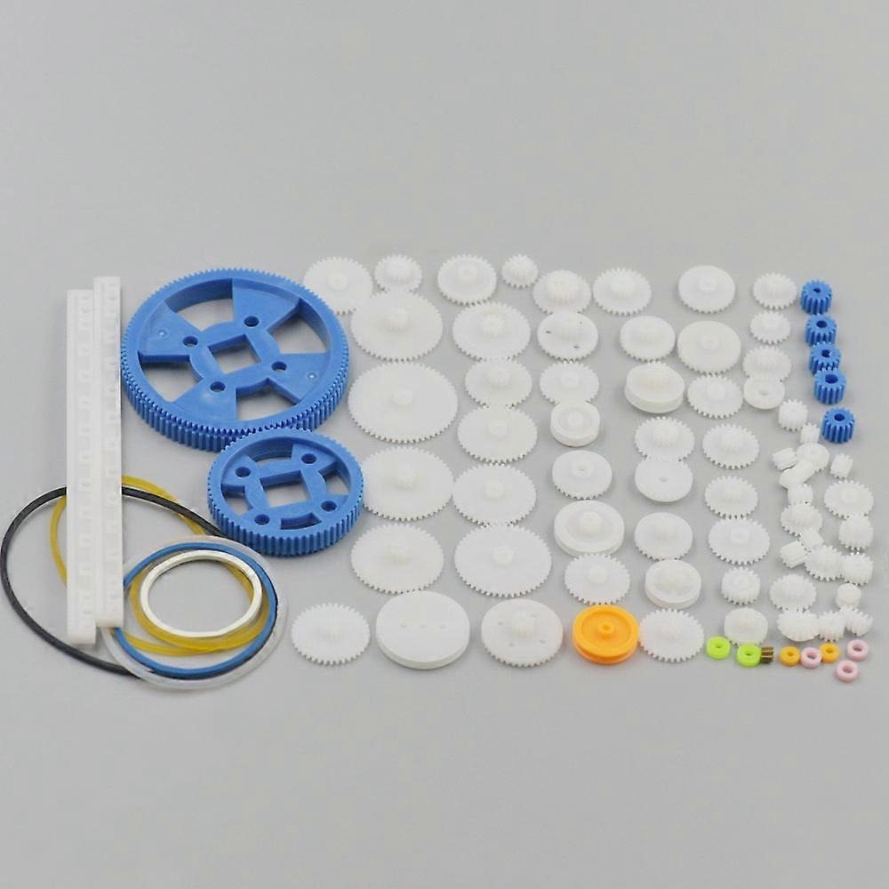 DIY Gear Kit with 80 Types Plastic Gear Assortment for Robotics Model Car STEM Projects