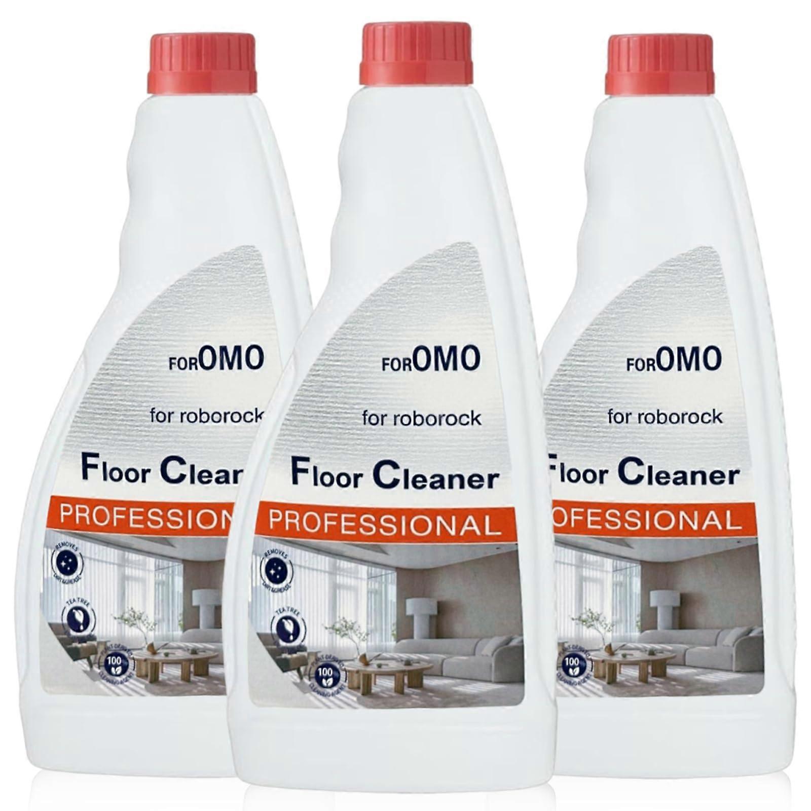 Floor Cleaning Solution Compatible with Roborock Robot Vacuum & Mop, Multi-Surface, 3 x 16.93 fl oz