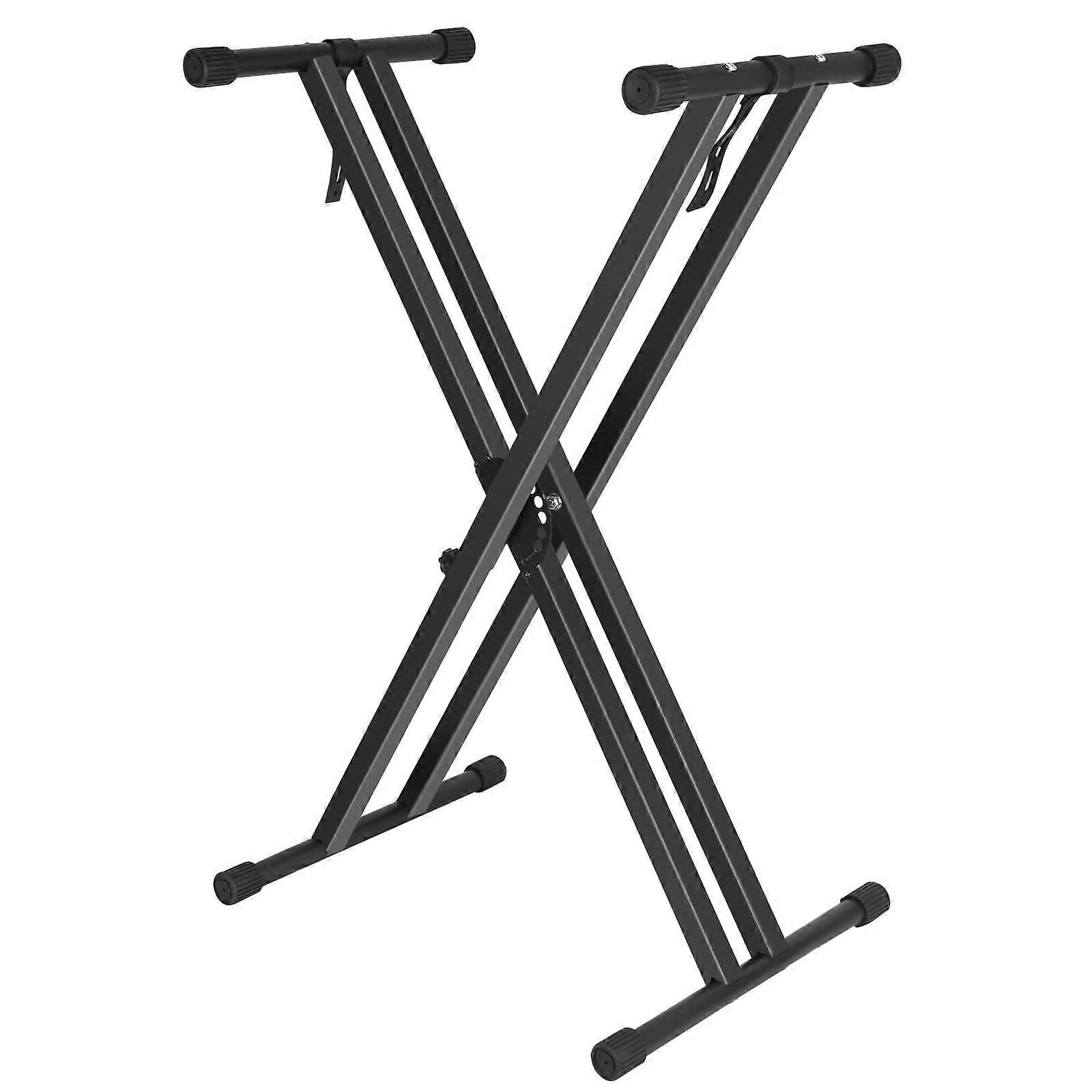 Height Adjustable Double X Keyboard Stand with Quick Release and Locking Straps for 5488 Key Pianos