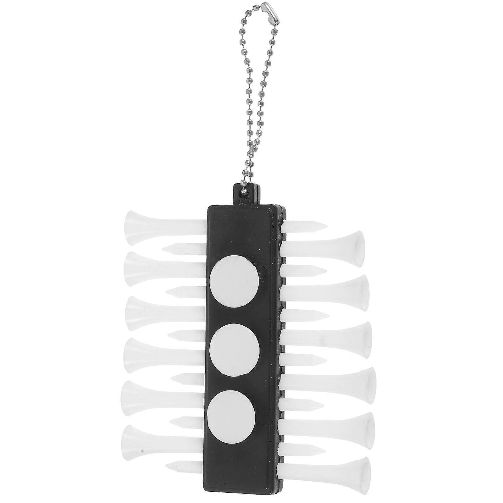 Portable Golf Ball Tee Holder for 3Pcs Plastic Tees Organizer Hanging Loop