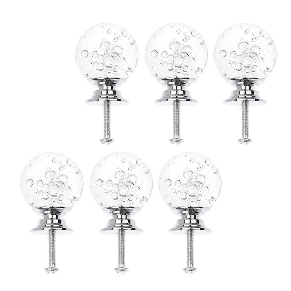 Crystal Knobs for Dresser Pulls with 6Pcs Crystal Glass Drawer Handles