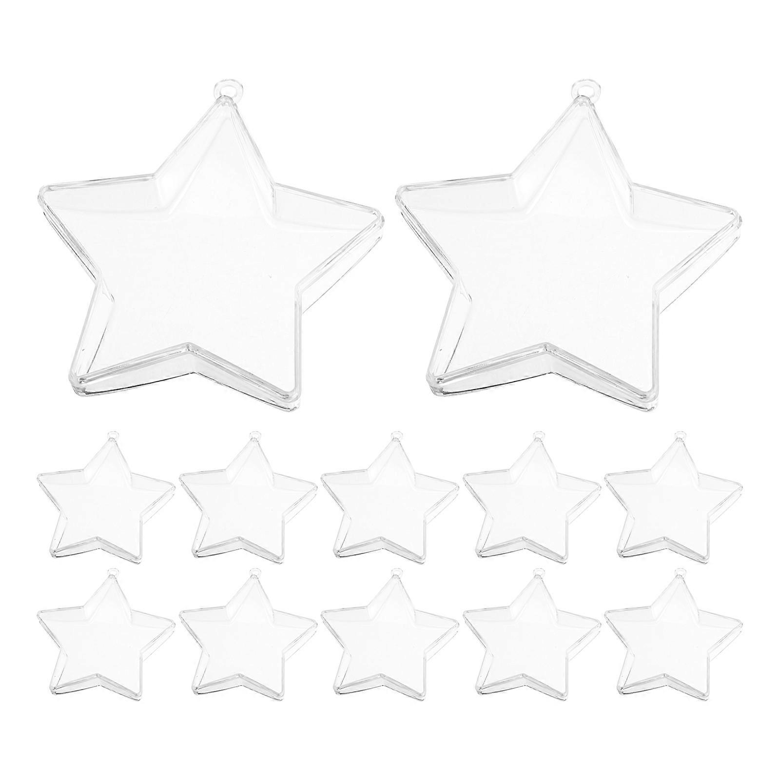 Candy Box Transparent Star Shape for Storage 12Pcs Candy Storage Boxes