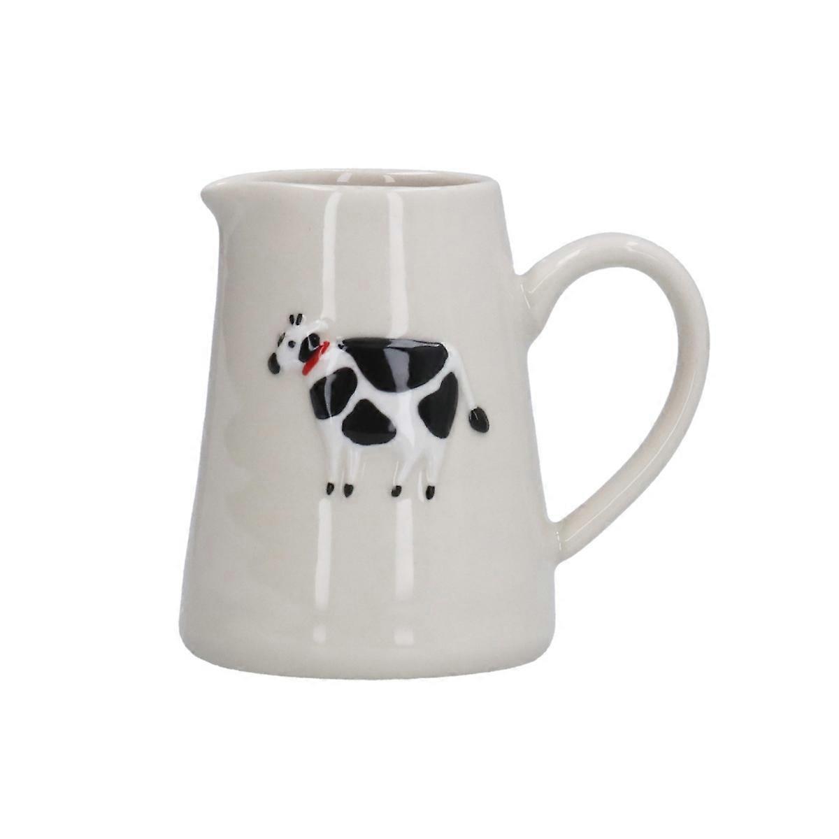 Gisela Graham Stoneware Cow Design Mini Jug