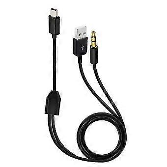 100 cm USB-auf-Mini-B-Stecker- und 3,5-mm-Audiokabel mit vergoldeten Anschlüssen