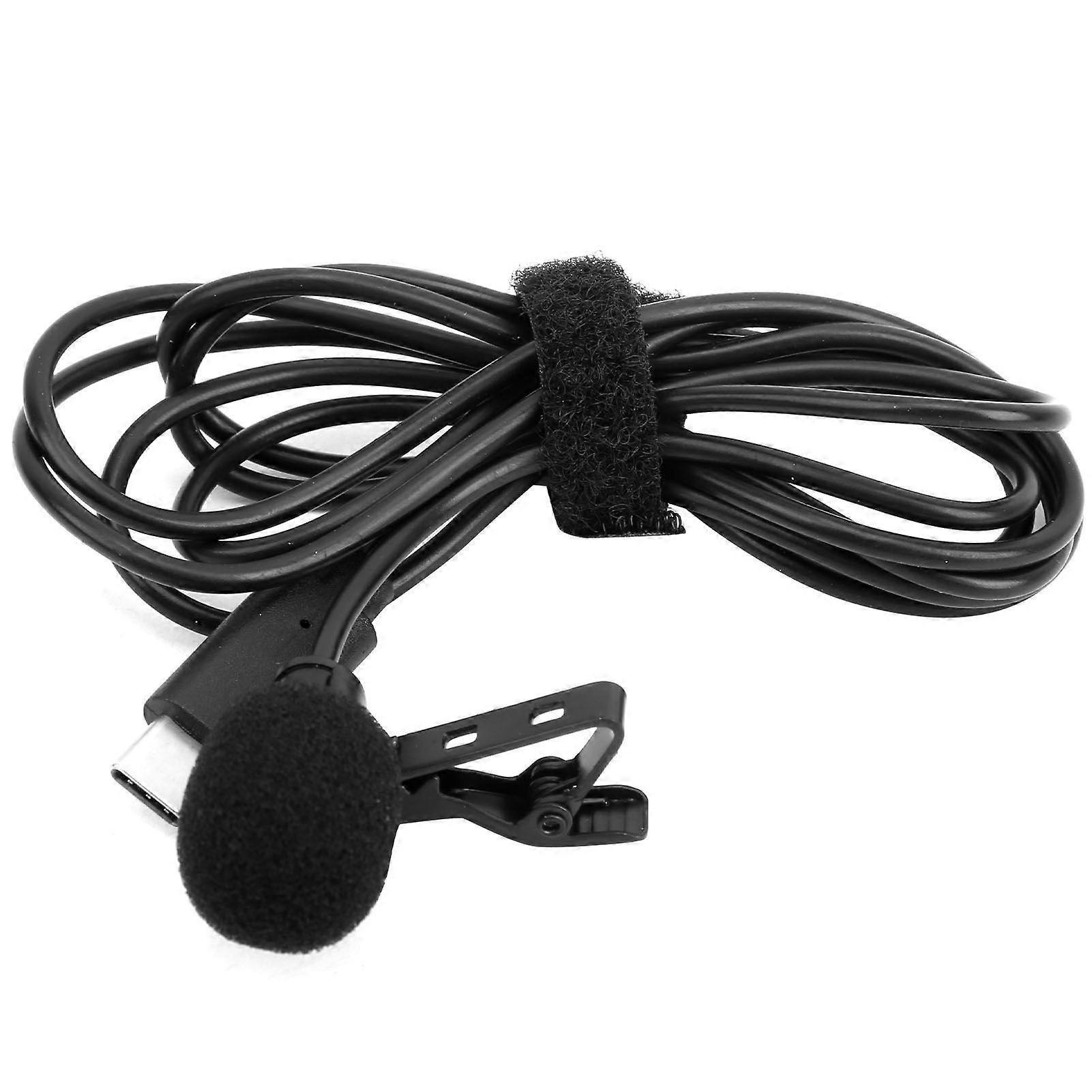 Microphone Clip On Hands Free Wired Microphone Compatible With TypeC Interface Device (MY2C)