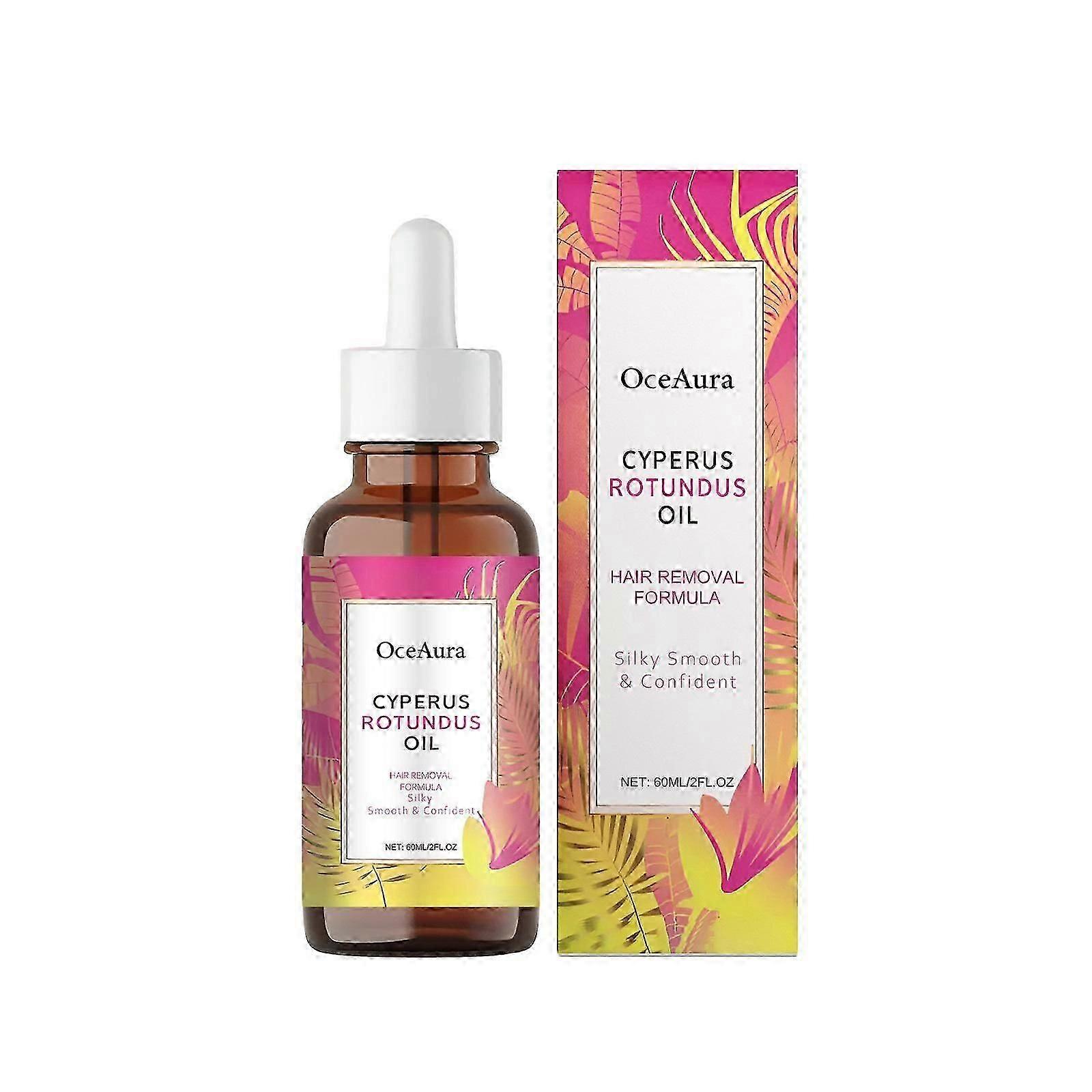 Huile de Cyperus Rotundus - 60 ml Huile naturelle de Cyperus Rotundus pour l'épilation, hydratante et apaisante Huile de Cyperus pour réduire la croissance des poils du corps