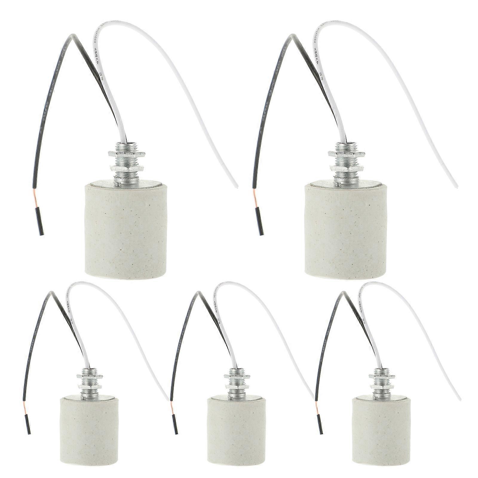 Lamp Holder Socket for Lighting Use 15Pcs White Ceramic Plastic Material