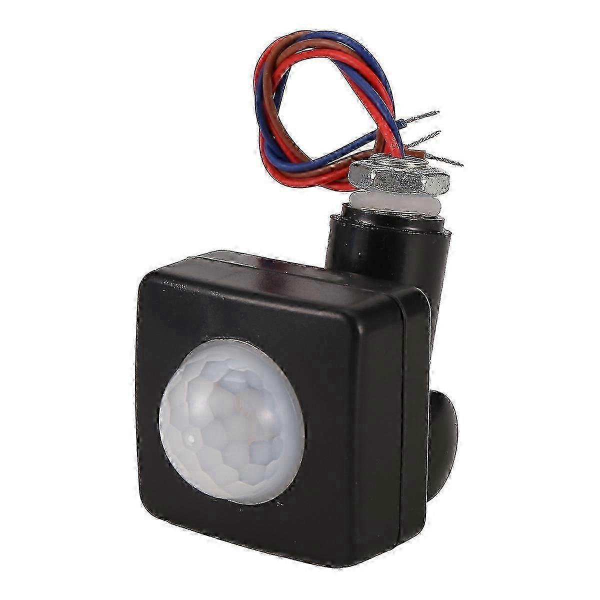 220V Mini Human Body Infrared Sensor - Black