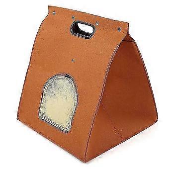 Felt Cloth Chocolate Simple Cleaning Portable Good Air Permeability ComFit Fortable Pet Bag Fit compatible withSmall Dogs Cats