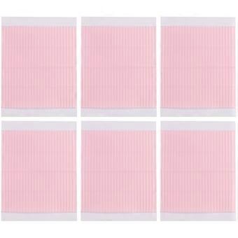 Autocollants pour paupières doubles confortables, 6 feuilles roses