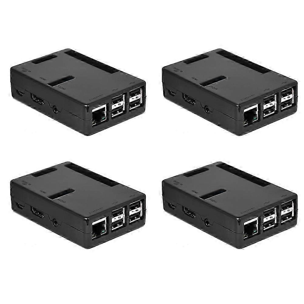 4X compatible with Raspberry Pi 3 Model B Case, Protective Case Raspberry Pi 3 Model B NOT Included (Black)