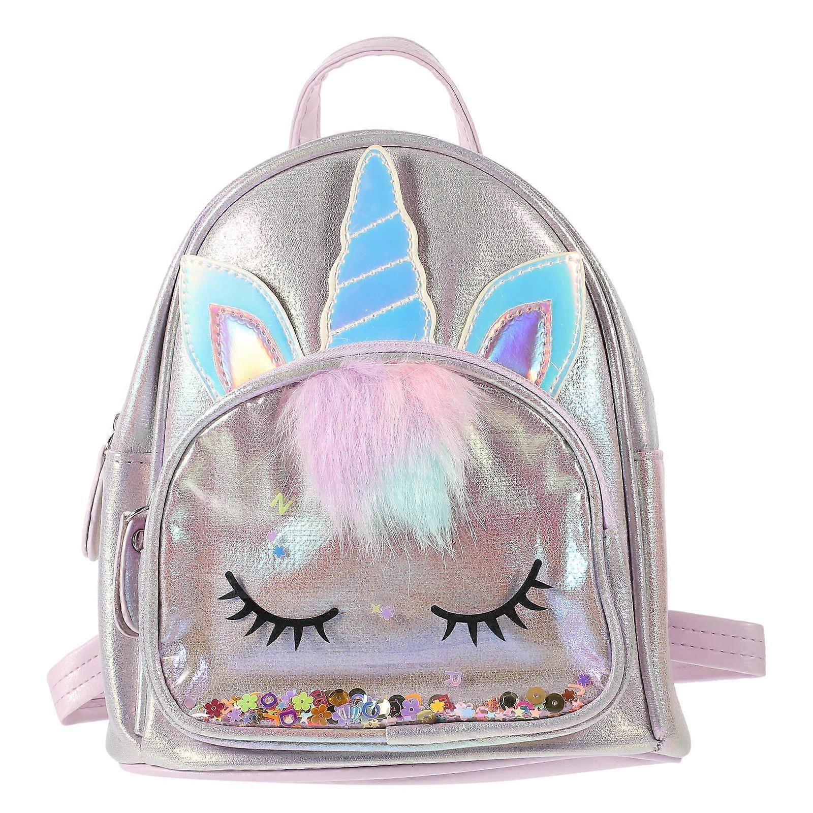Children Schoolbag Unicorn Backpack for Storage Use PU Material