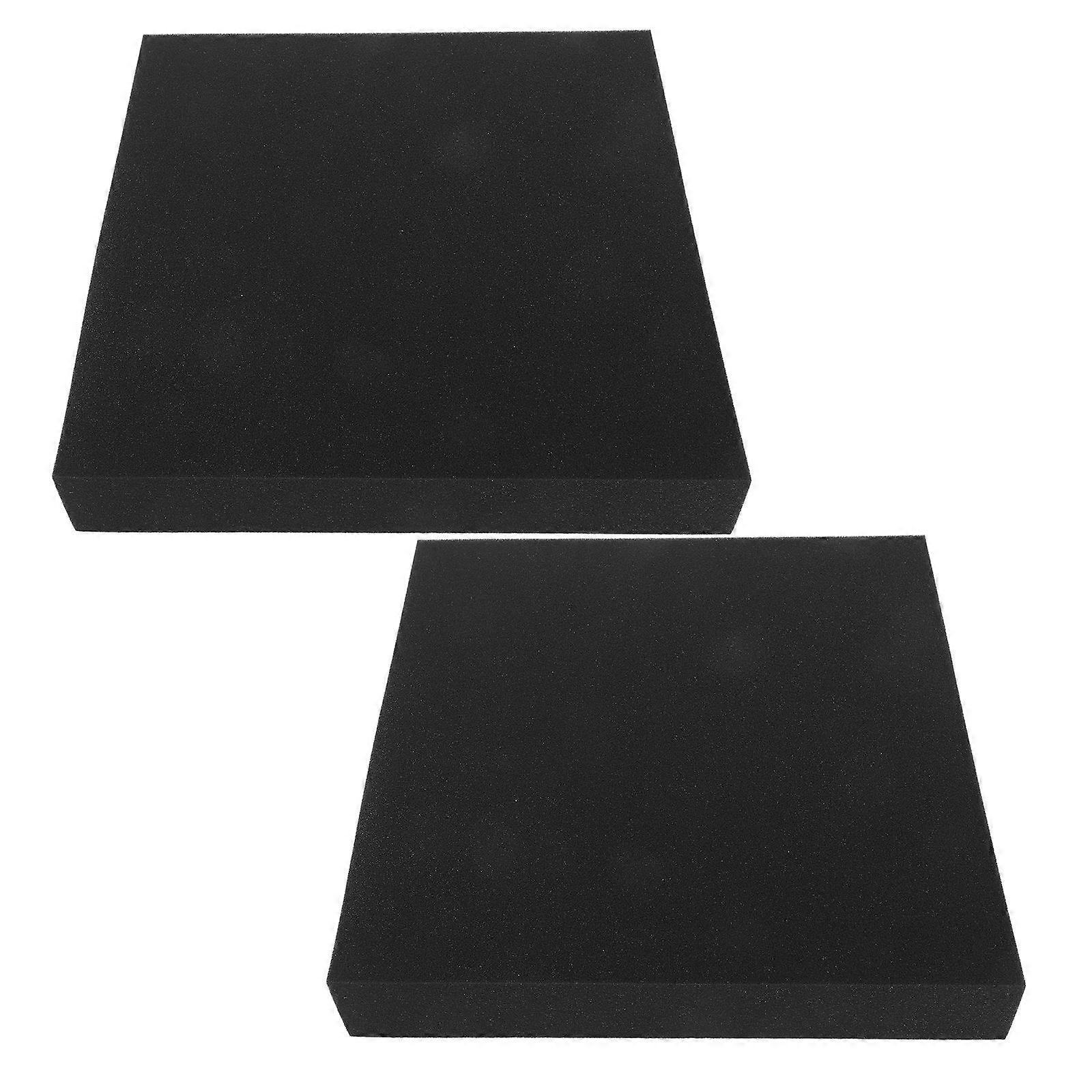 Black Packaging Box Sponge Cushioning Pads for Packaging 2Pcs Inserts