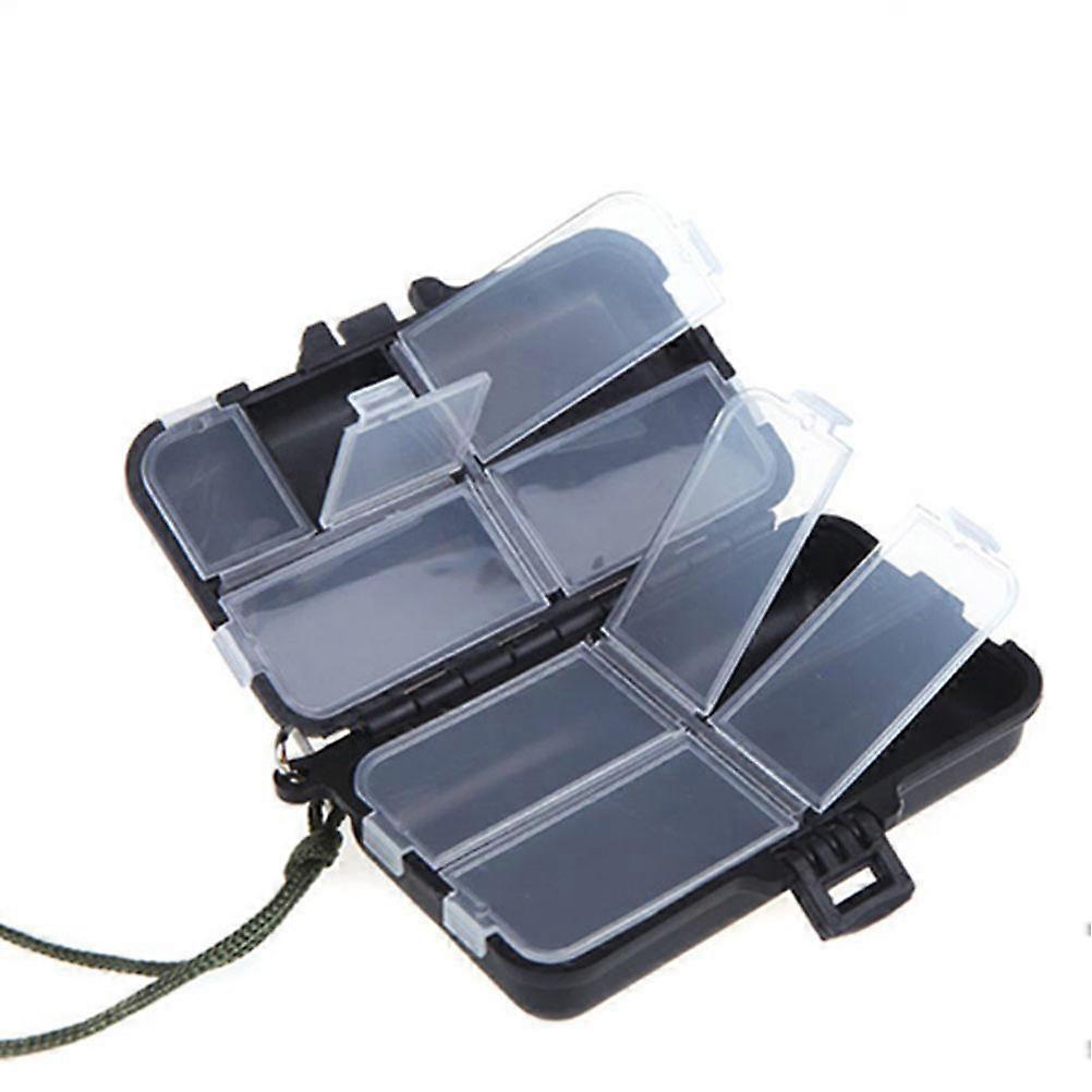 Fishing Tackle Box Compact Plastic Storage Case 2Pcs