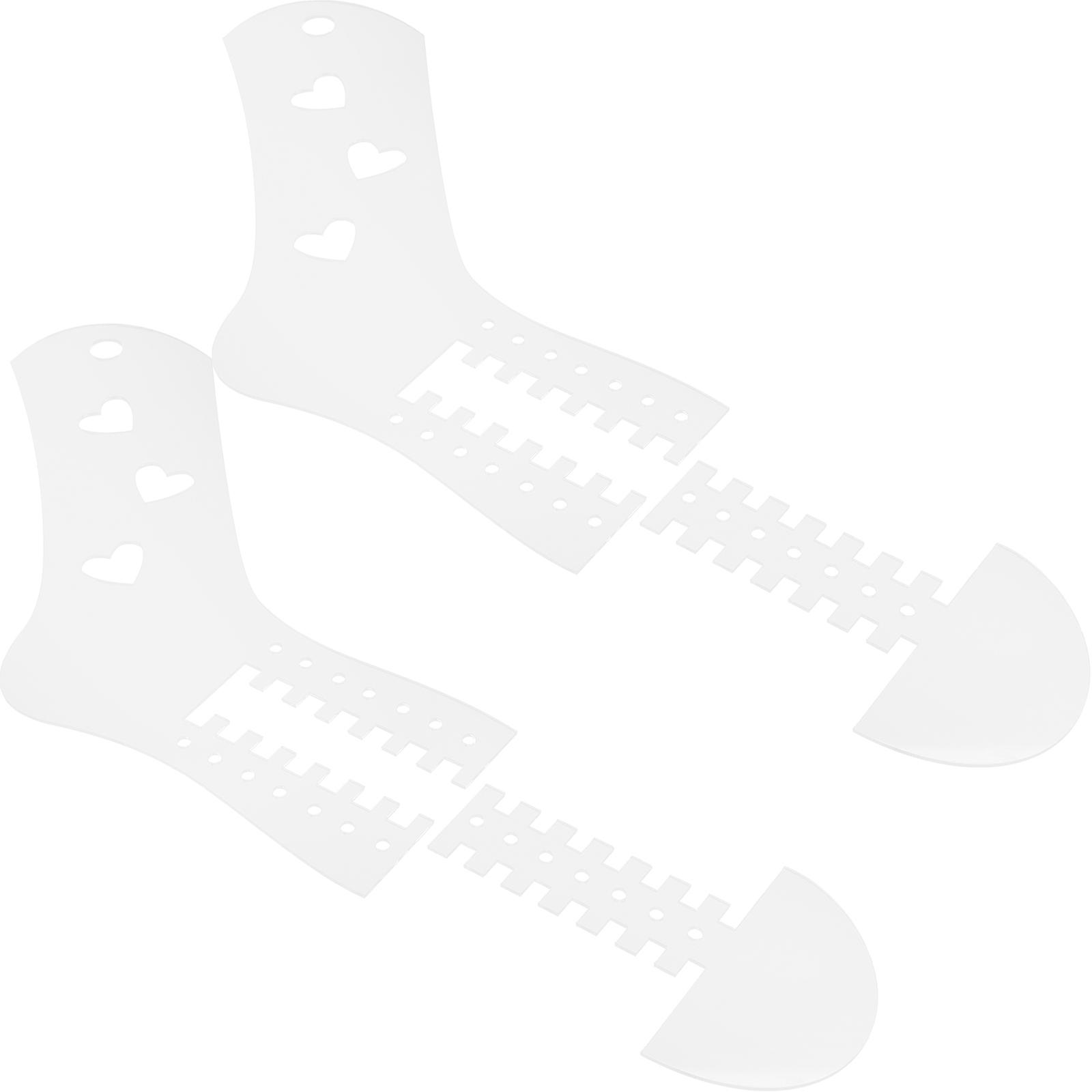 Blockers For Knitting 2Pcs For Socks Display DIY Users Acrylic Sock Tools Rectangular Expandable Projects